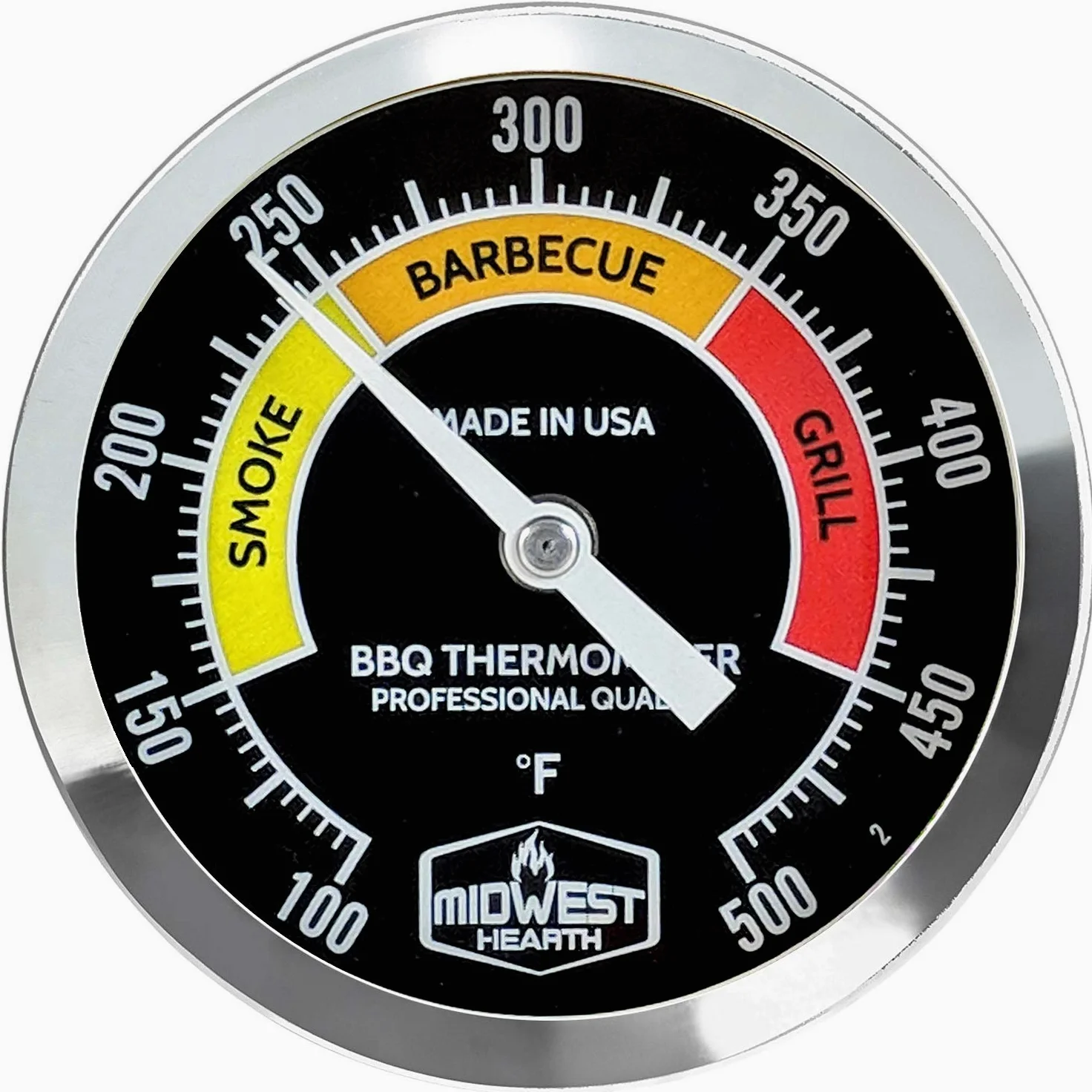 Midwest Hearth - Termómetro Profesional para Barbacoa, Armario, Barril ahumadores, ollas y cocinas (Esfera de 7,62 cm)