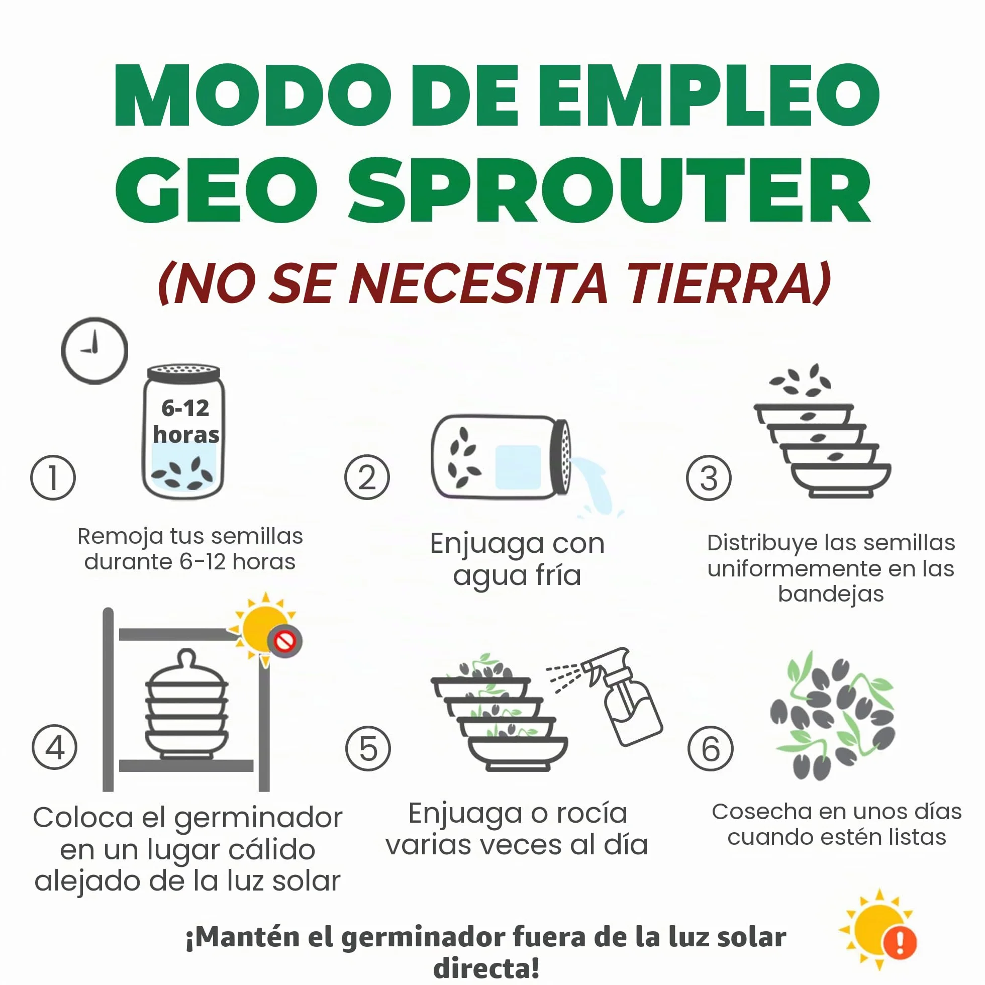 GEO - Germinador en barro, muy espaciosa para tener muchos brotes distintos