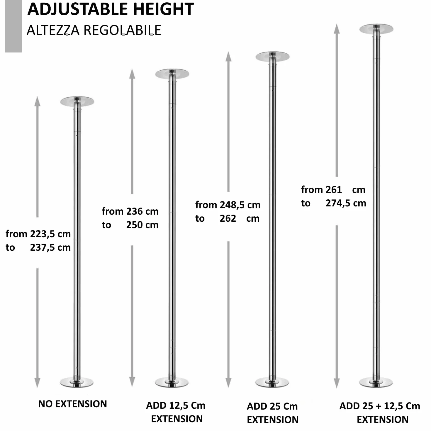 Palo Pole Dance de Acero con Revestimiento de Silicona Rosa 2 Modos Estático y Spinning Kit Ajustable