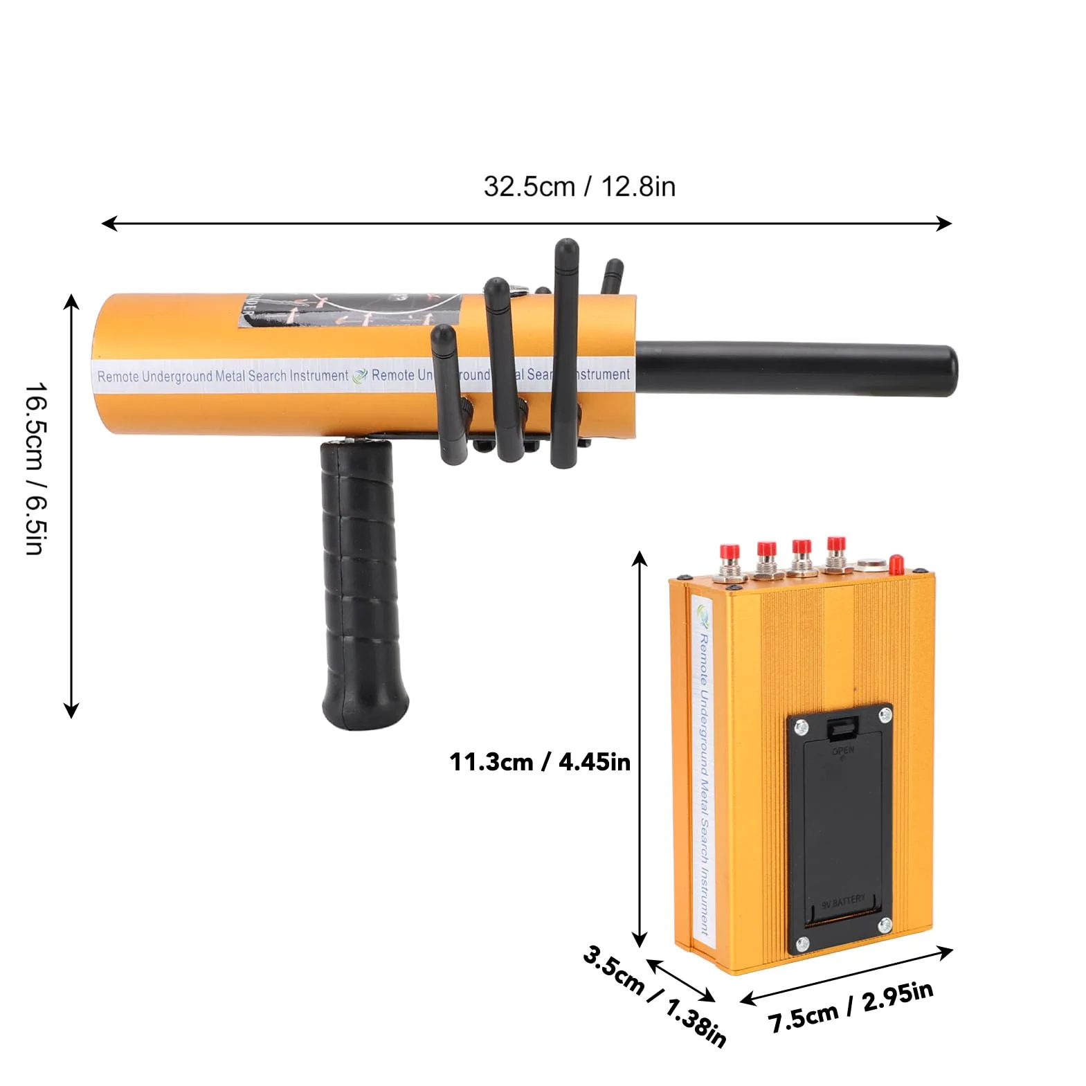 SIXRUN Detector de Metales Profesional, Buscador de Oro Plata Cobre y Piedras Preciosas con Alcance de 1200m y Detección de 30m de Profundidad para Exploración de Tesoros Subterráneos