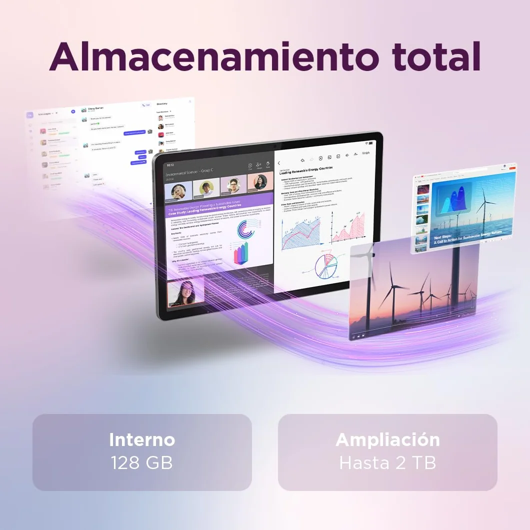 Lenovo Idea Tab 11" 2.5K Tablet 8GB RAM 128GB UFS MediaTek Dimensity 6300 90Hz Wi-Fi 5 Bluetooth 5.2 Android 15 Luna Grey
