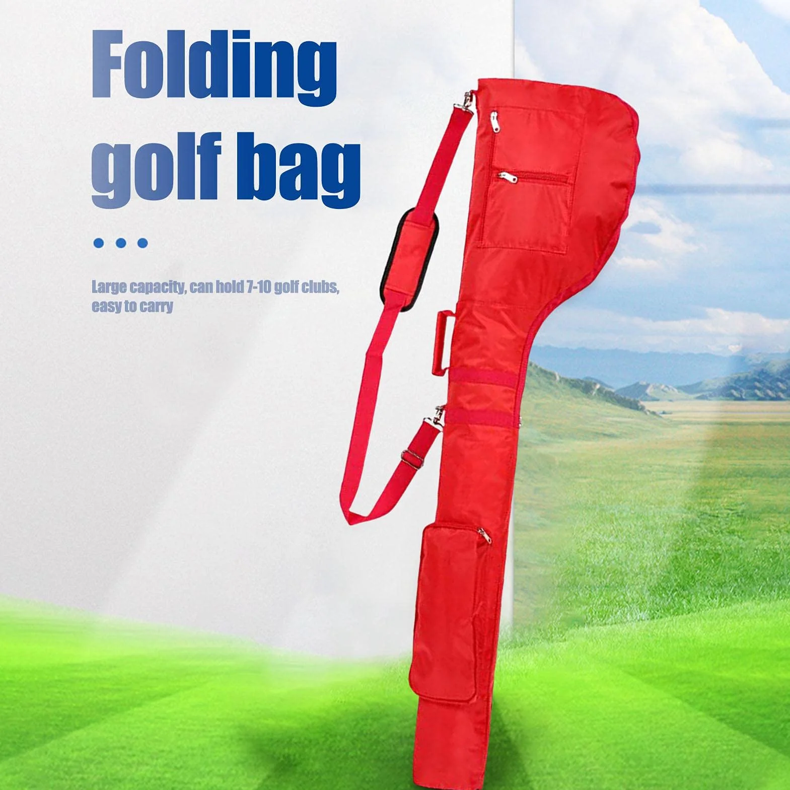 Bolsa de transporte impermeable plegable para campo de conducción y club de golf