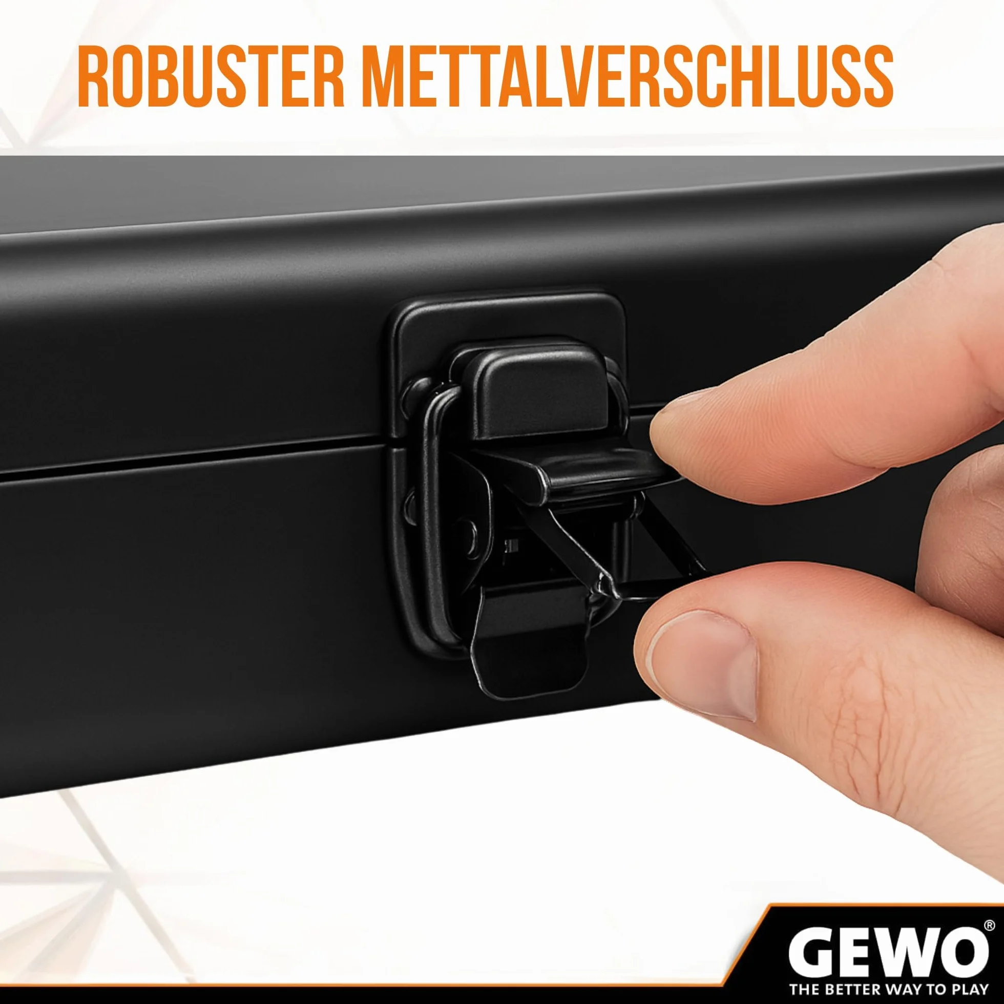 GEWO Maleta Doble de Aluminio para Raqueta de Ping Pong – Funda Resistente para 2 Raquetas y 3 Pelotas