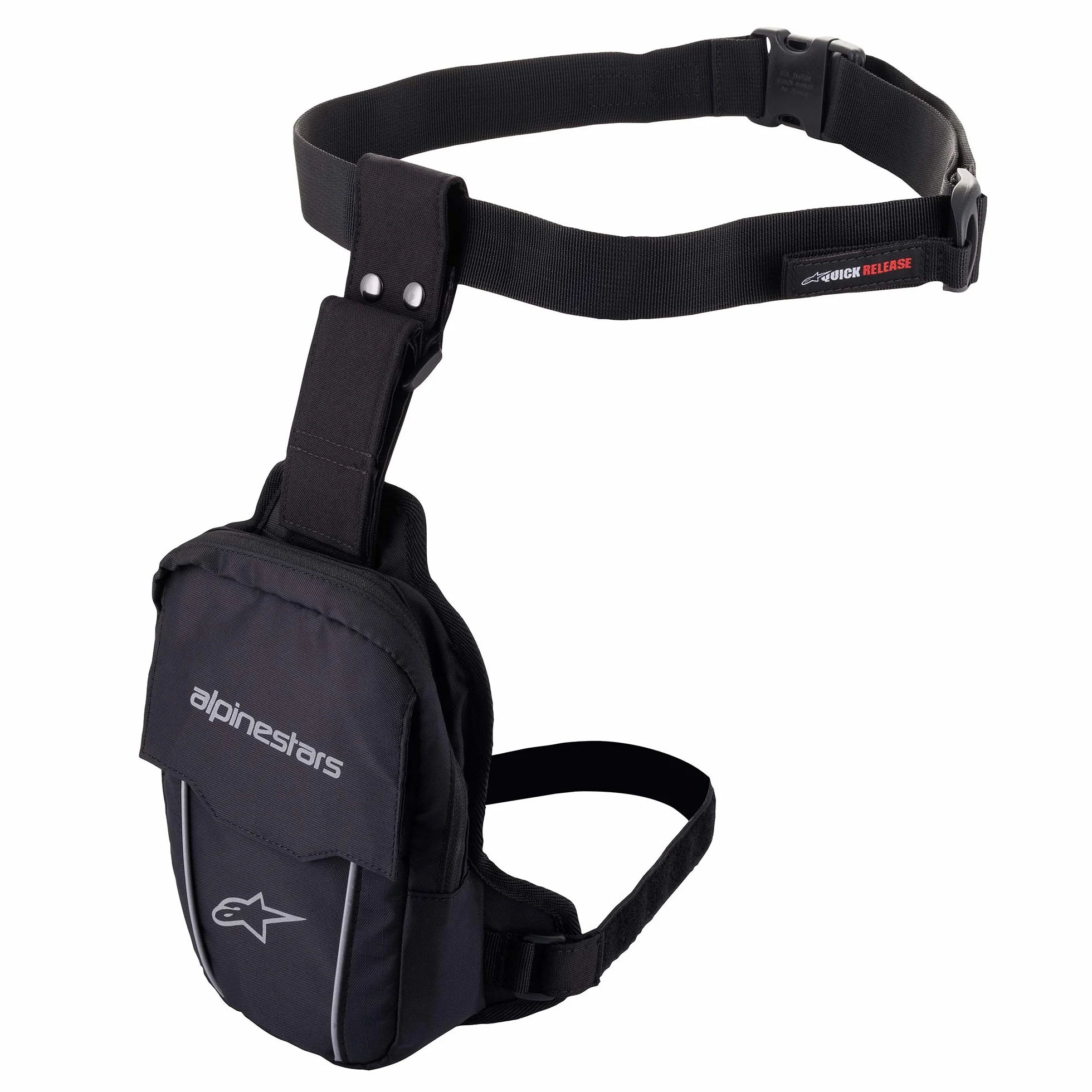 Alpinestars Access Thigh Bag, Bolsa de transporte para la pierna, Negro