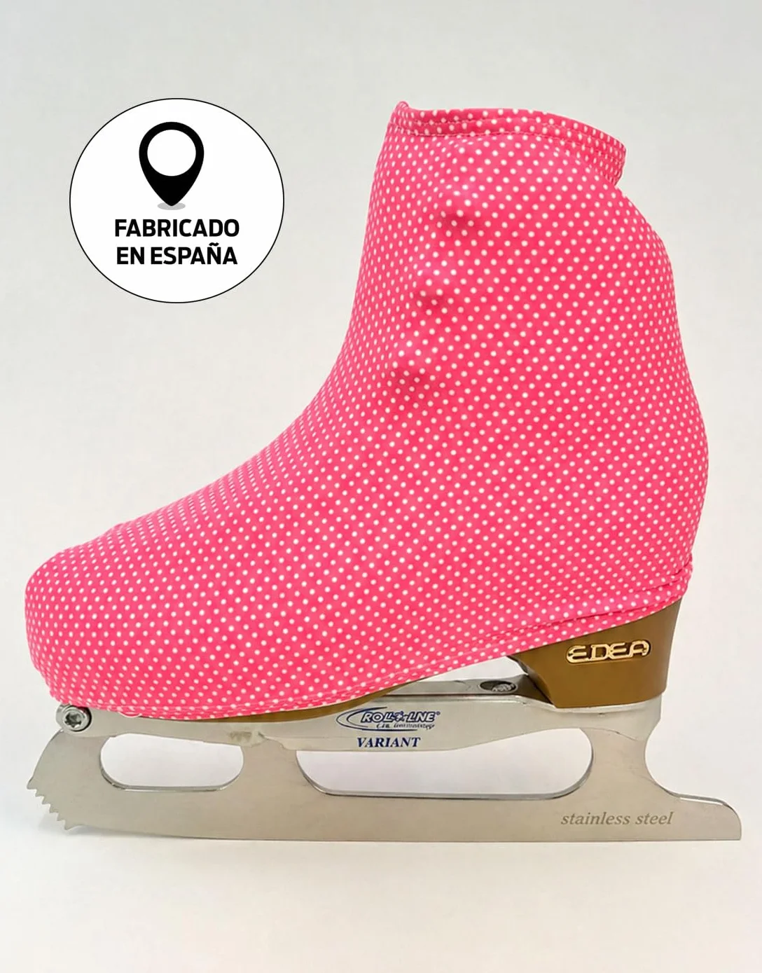 Funda Patín Skate Profesional 180 Densidad Talla Universal Adulto y Niños Topos Rosa