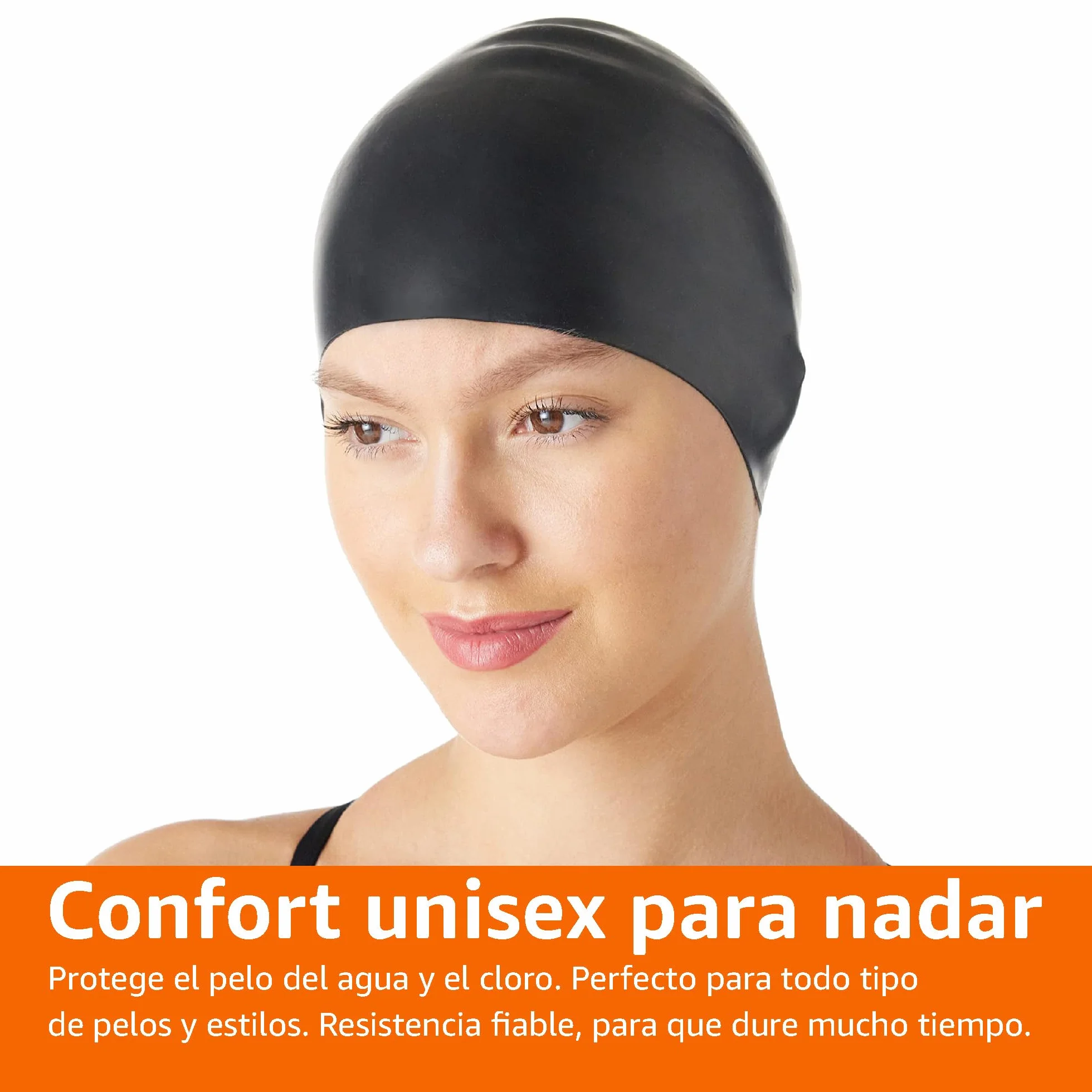 Amazon Basics Gorro de natación silicona no se arruga