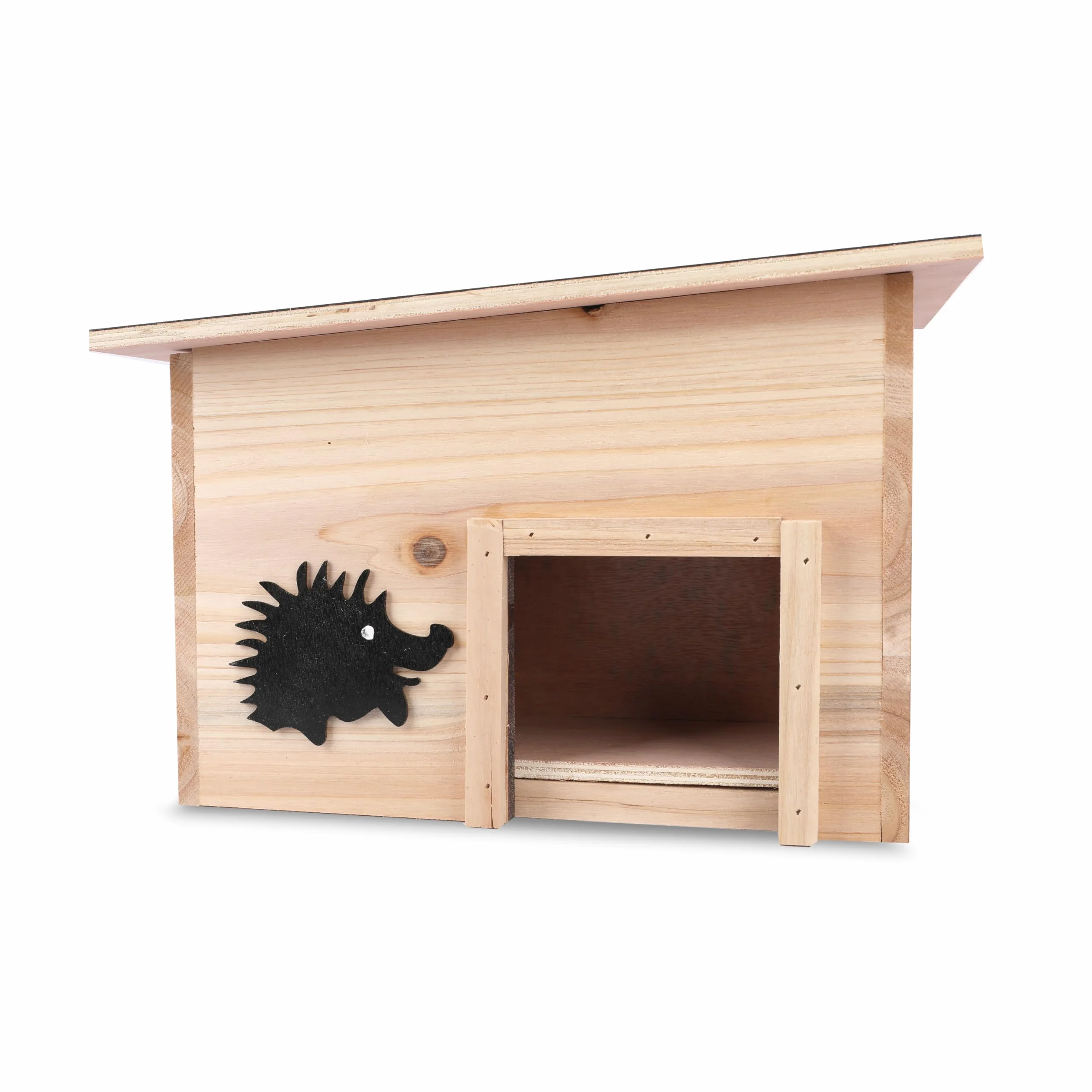 Tool&Tree – Casa de erizo de madera robusta con entrada de laberinto y suelo, 32 cm x 26 cm x 20,5 cm, resistente a la intemperie y seguro para erizos, buena protección contra los depredadores, ideal