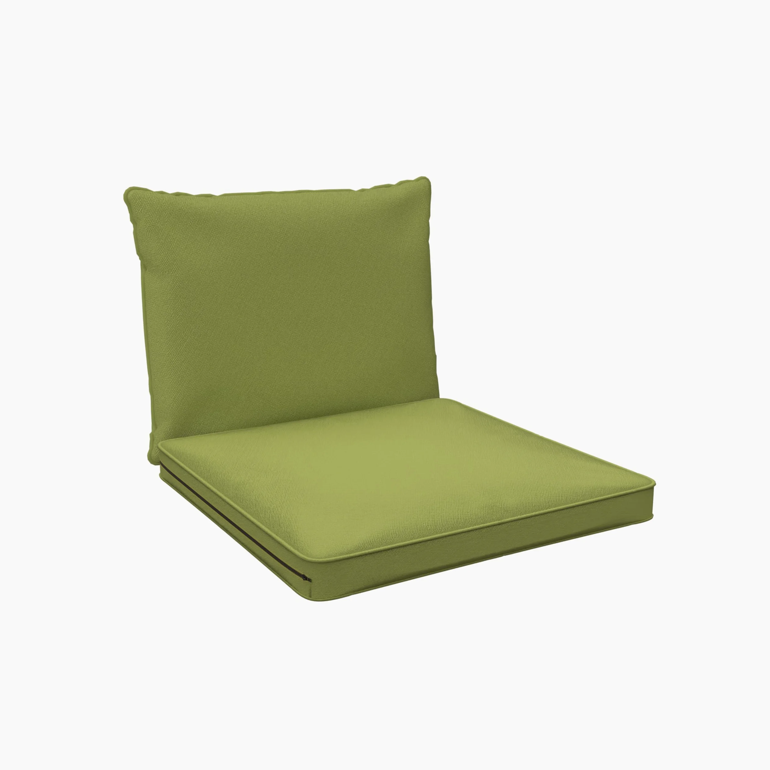 POKAR Cojines Lounge Exterior Cojin Asiento Muebles Jardín Cojin para Silla, Set de 2 (1x Cojin Asiento 60x60x5 cm + 1x Respaldo 60x40x15 cm), Verde