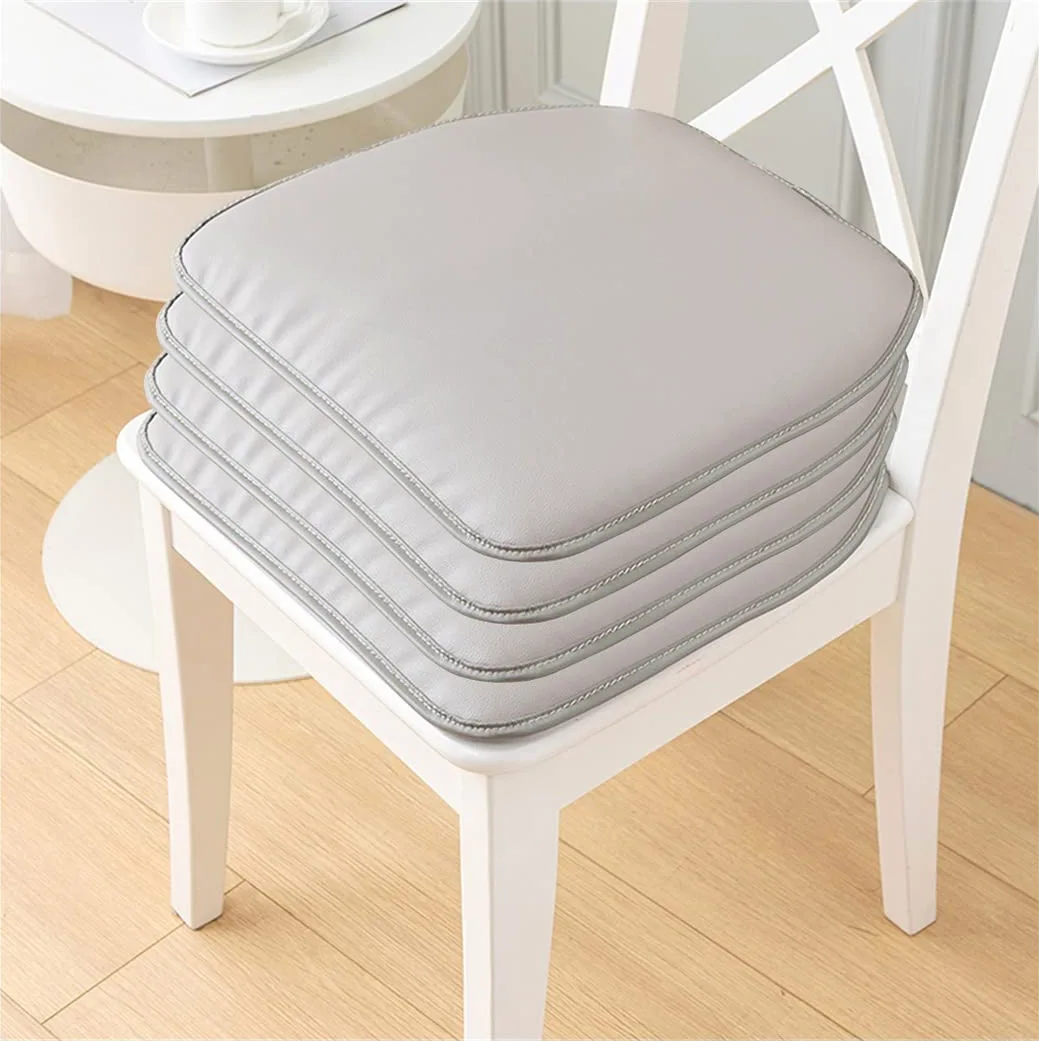 Cojín de Cuero para Silla de Comedor y Cocina, cojín de Asiento Resistente al Agua, Cojines Suaves y duraderos para sillas, Antideslizante