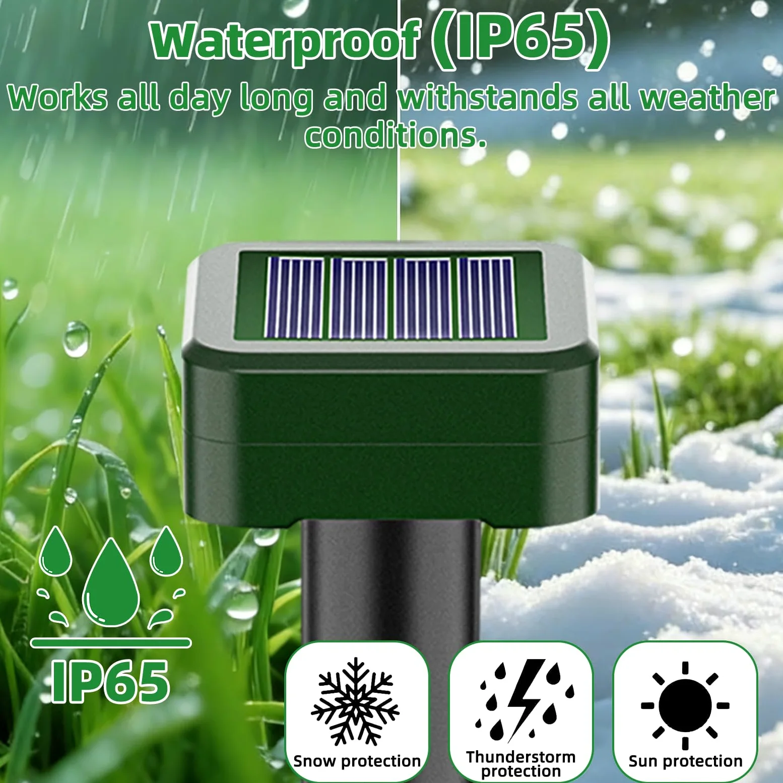 Ahuyentador de Topos Solar 8 Piezas, Ahuyentador de Roedores Solar Ultrasónico Impermeable y Resistente a la Corrosión para Ahuyentar Campañoles, Topos, Serpientes y Lagartos