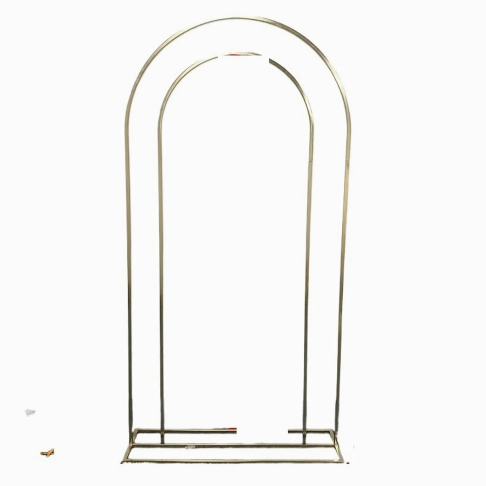 Arco para Globos Expositor de Flores for Bodas al Aire Libre con Doble Arco Chapado en Oro, Marco Puerta, Fondo for Fiesta cumpleaños, Cartel Bienvenida y Soporte for Globos