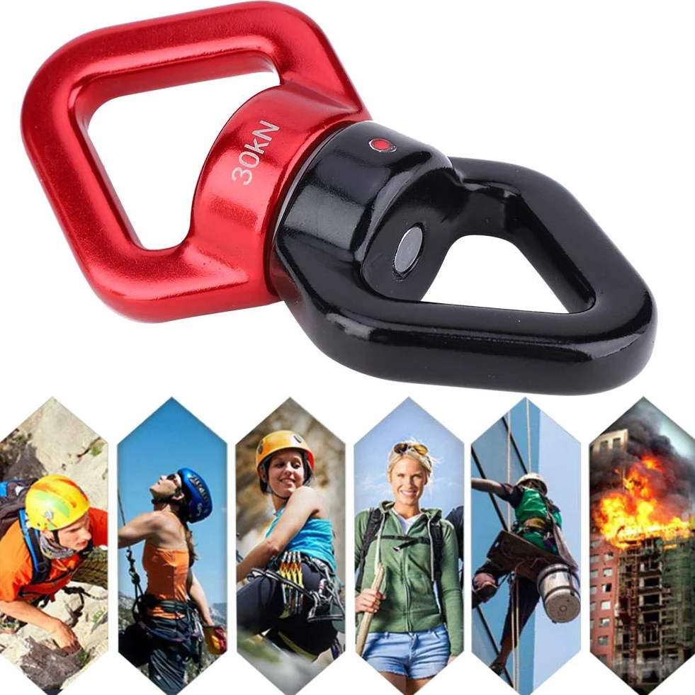 Conector Giratorio de la Cuerda 30KN 360° para Escalada en Roca, Yoga