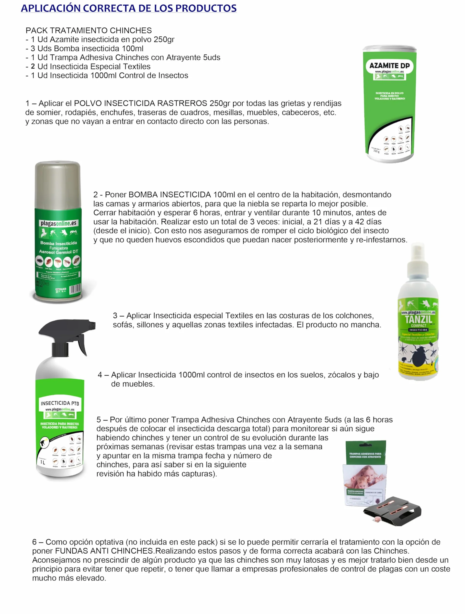 Como Eliminar Chinches de cama Pack Productos | Bombas descarga total | Insecticida Especial Tejidos (Elimina Pulgas, Chinches y Ácaros)