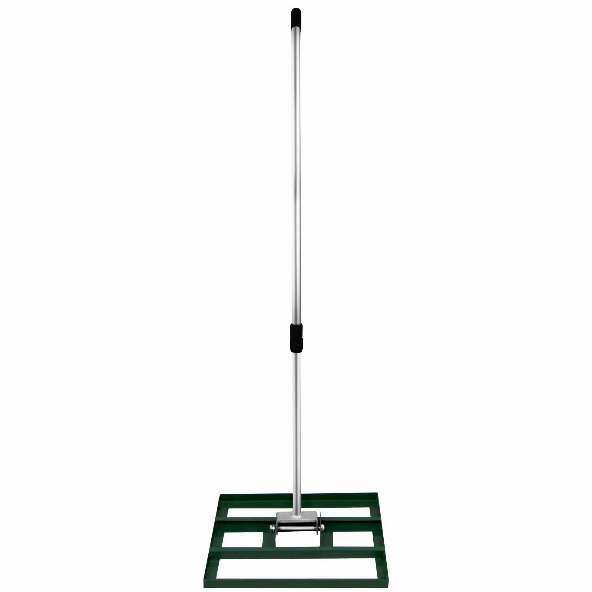 SET Nivelador de Césped 50x32cm + Aireador Manual Rodante de Césped 42cm ancho (Púas 3.8cm) | VERDE| Acero | Mango Extensible 1.15-1.9m | Aluminio | Jardinería Paisajismo Cultivo Exteriores