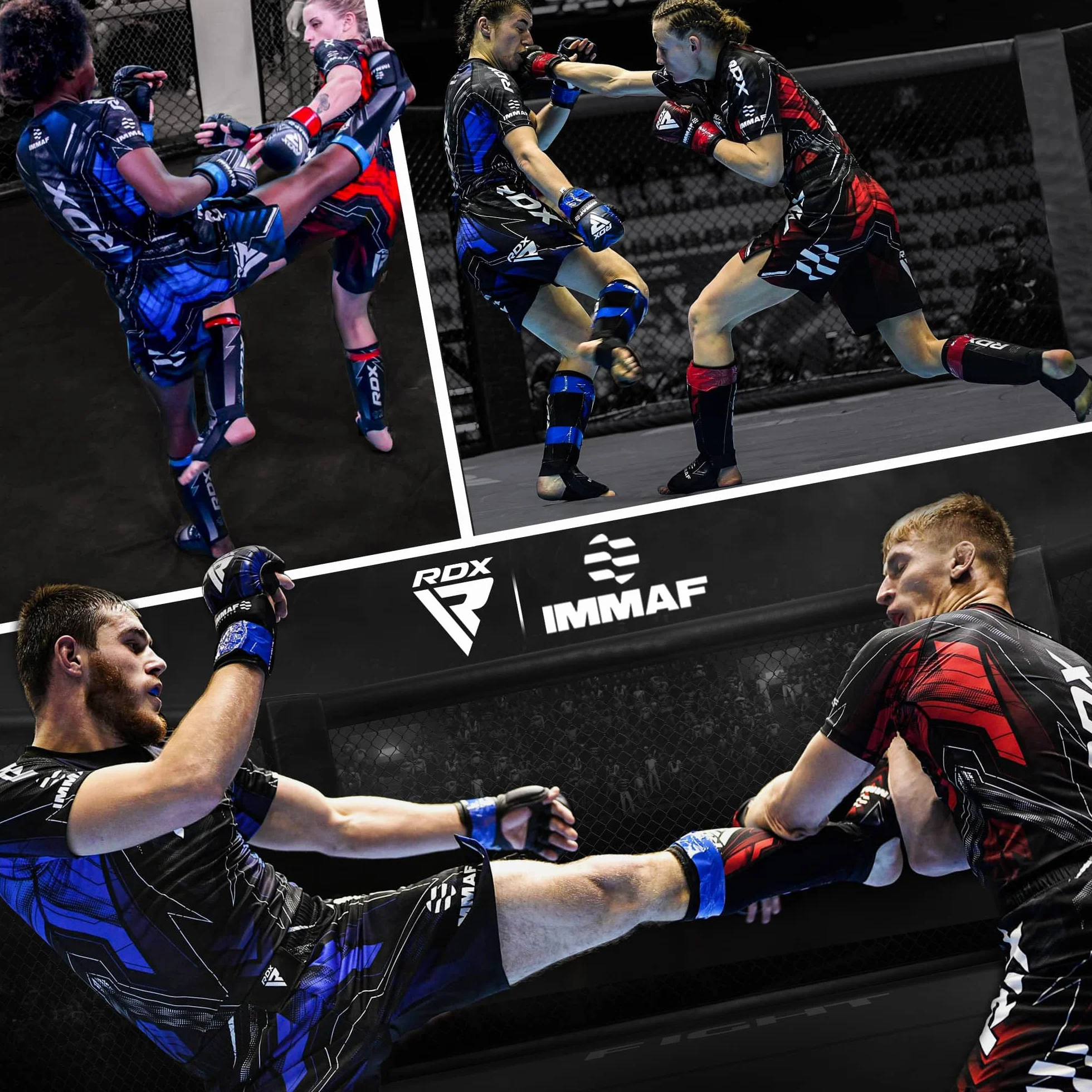 RDX Espinilleras de neopreno para MMA, kickboxing, artes marciales mixtas, protección de empeines, IMMAF