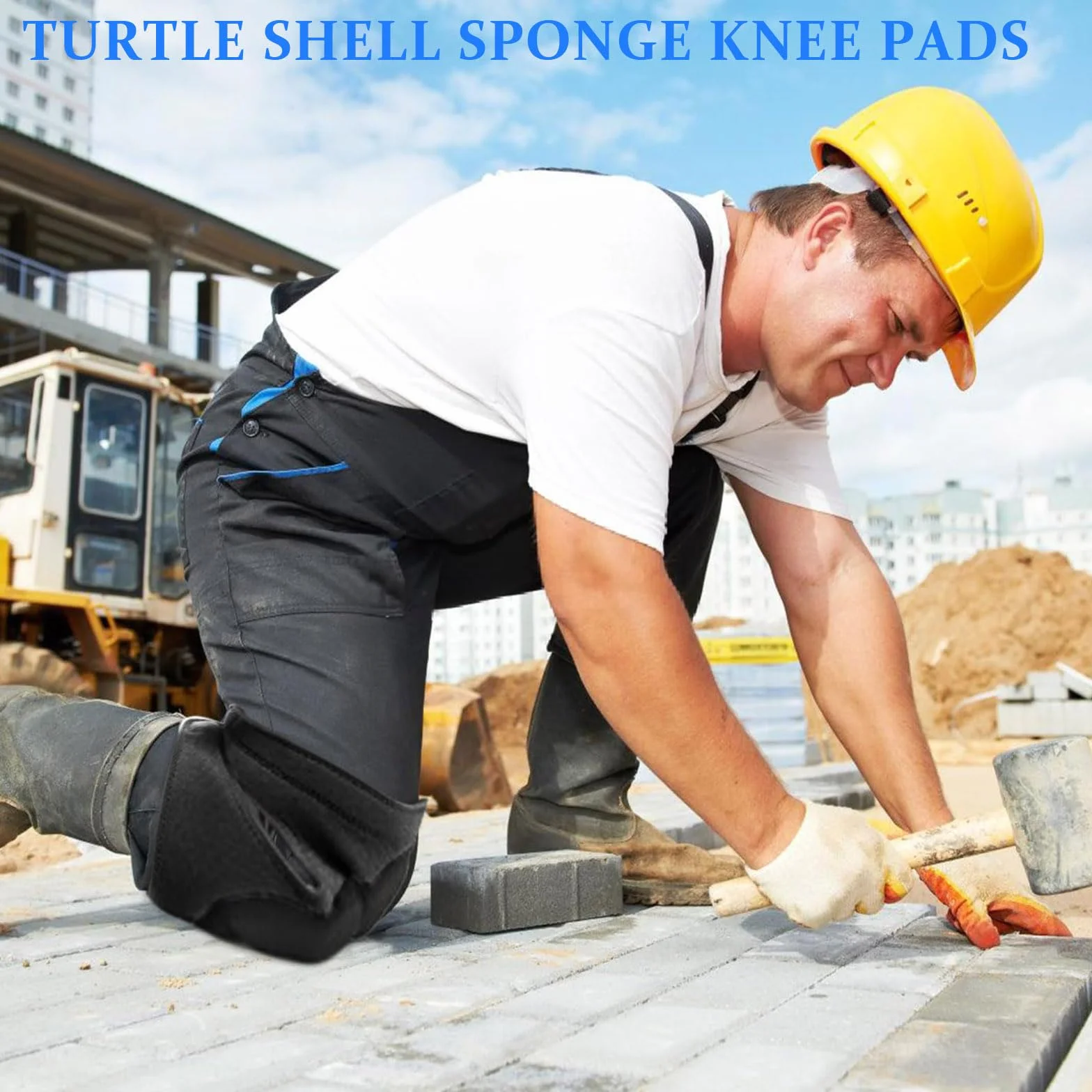 Rodilleras de Trabajo, Protección para la Rodilla, Esponja Eva de 20mm Engrosamiento, Ajustables, Anti-colisión para Voleibol, Baile, Jardín