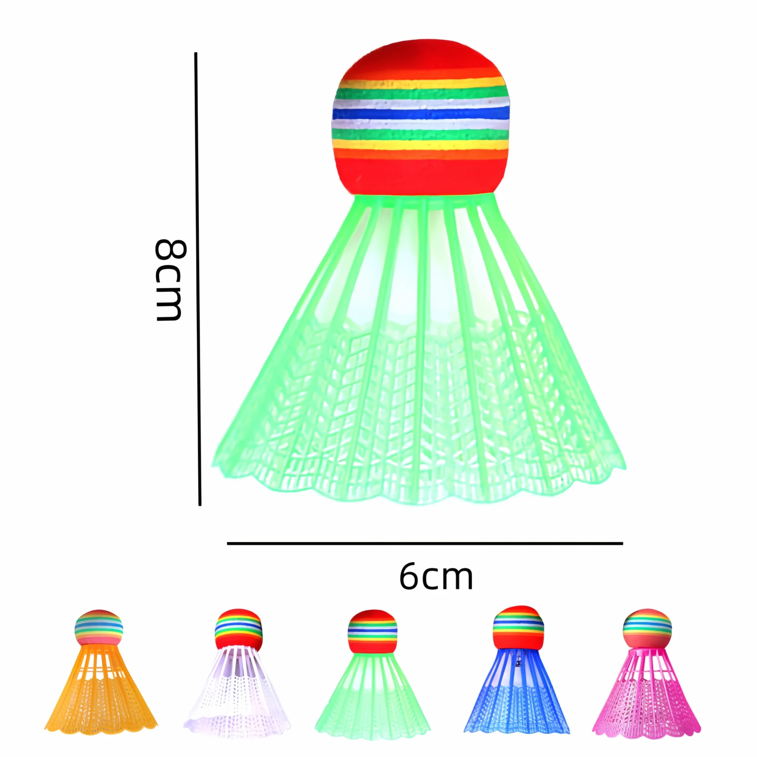 Juego de 25 pelotas de bádminton de nailon para interior y exterior