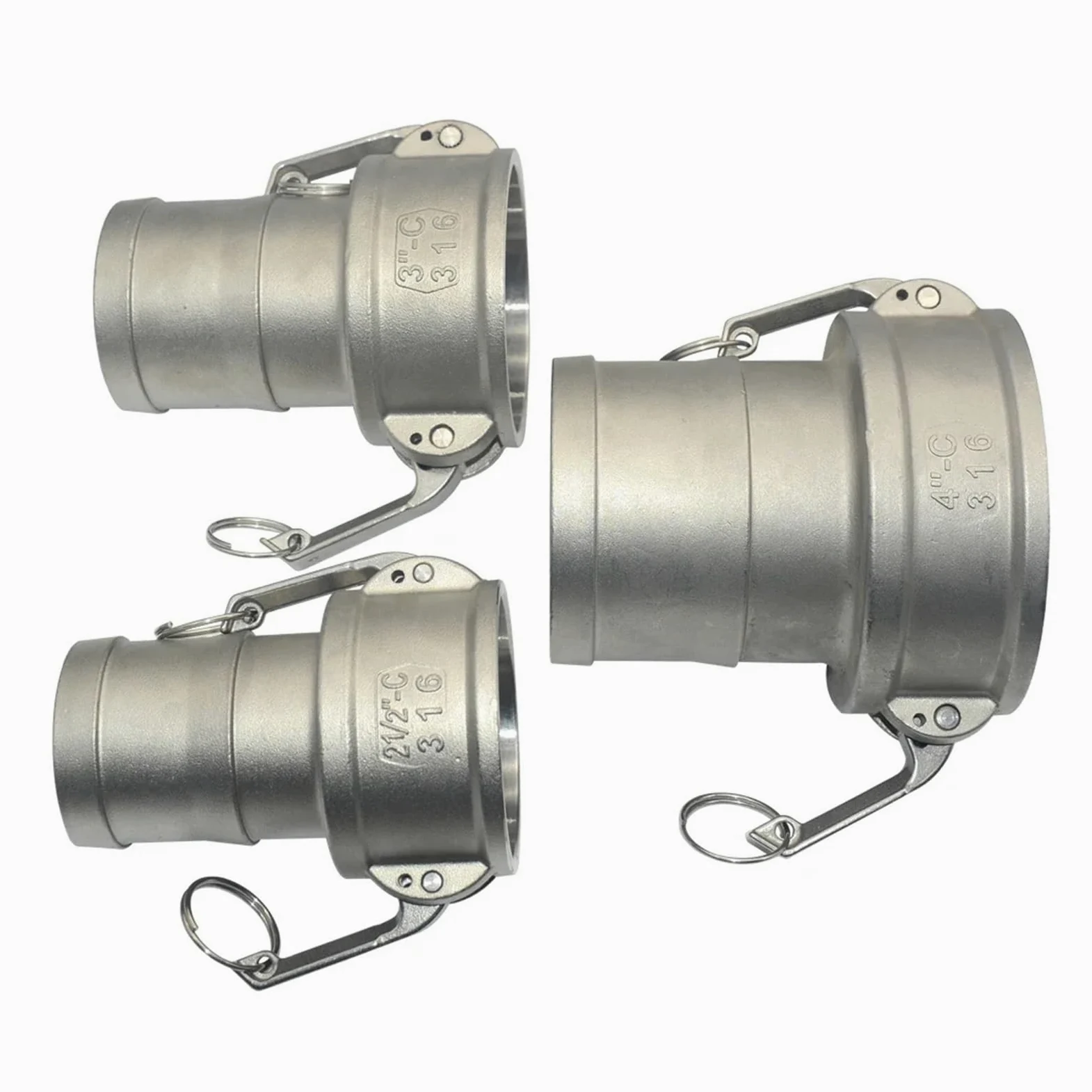 1pc 304 Stainless Steel Type C Garden Sprinkler camlock Fitting Camlock 1/2" 3/4" 1" 1-1/4" 1-1/2" 2" 2-1/2" 3" 4(2")