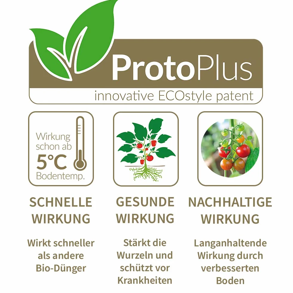 Abono para rosas orgánico con ProtoPlus para una rápida disponibilidad de nutrientes en primavera | microorganismos que estimulan el suelo, 2 kg.