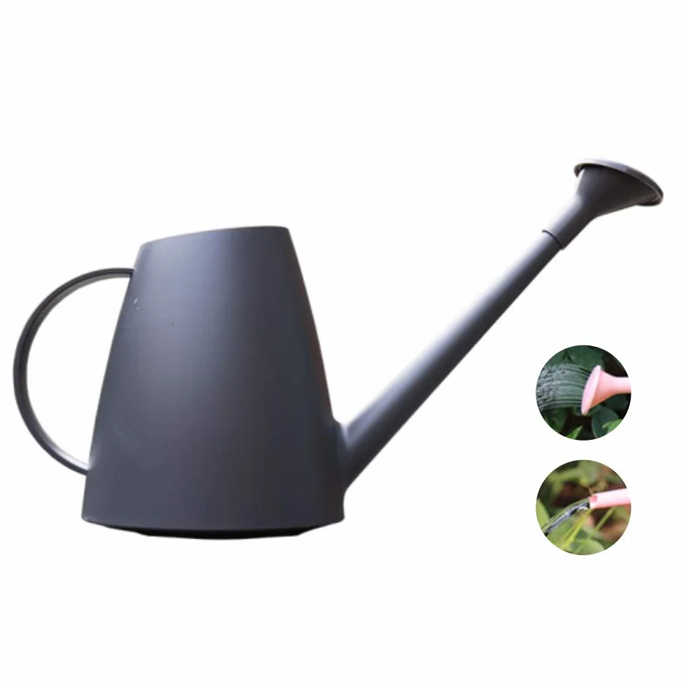 LOYUYU Tanque de Agua de PláStico 1.8L Planta PequeñA, Ligera y Encantadora de JardíN Interior y Exterior, Tanque de Agua con Ducha Gris