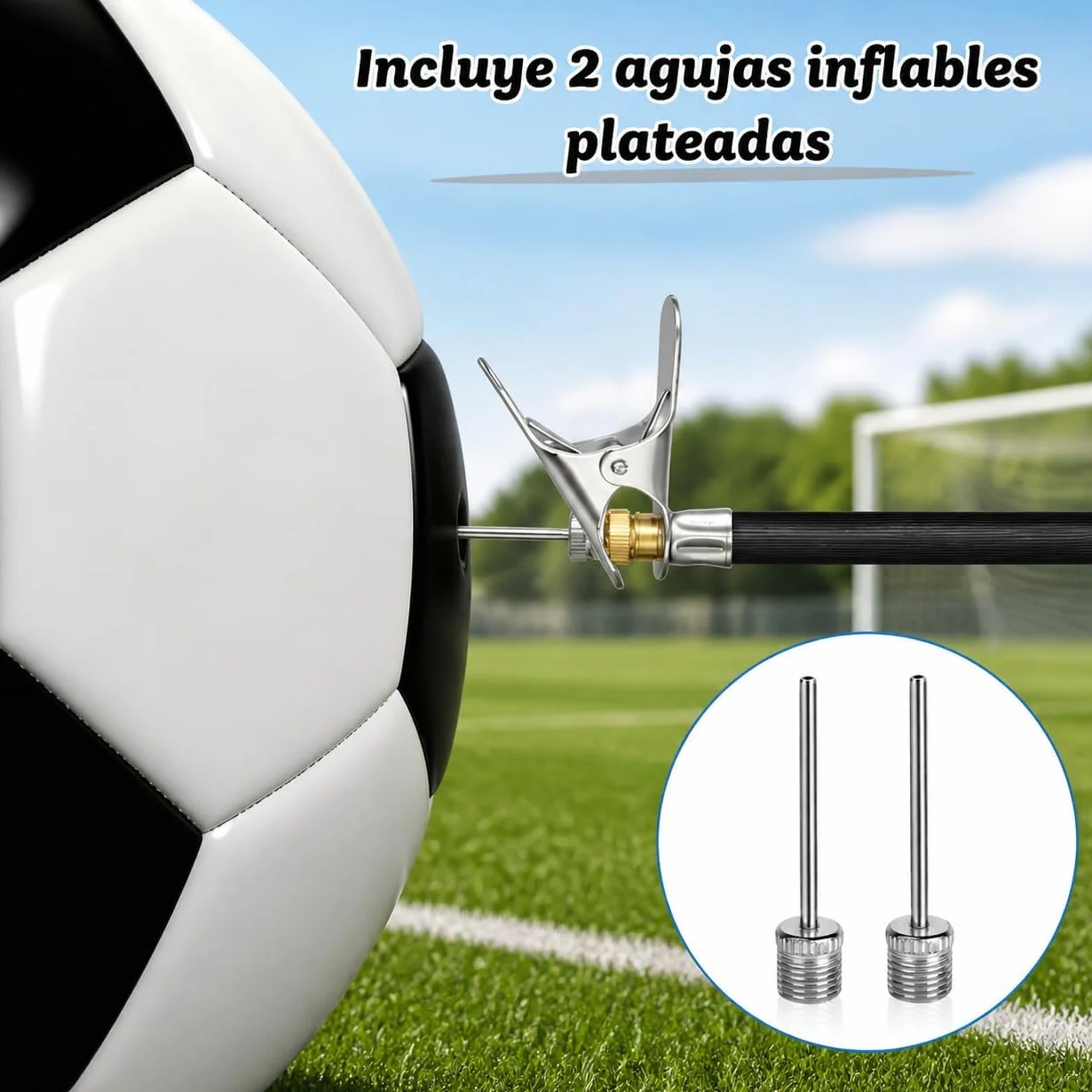 Bolsa para Balón Portátil con Agujas Inflables, Baloncesto Voleibol Playa