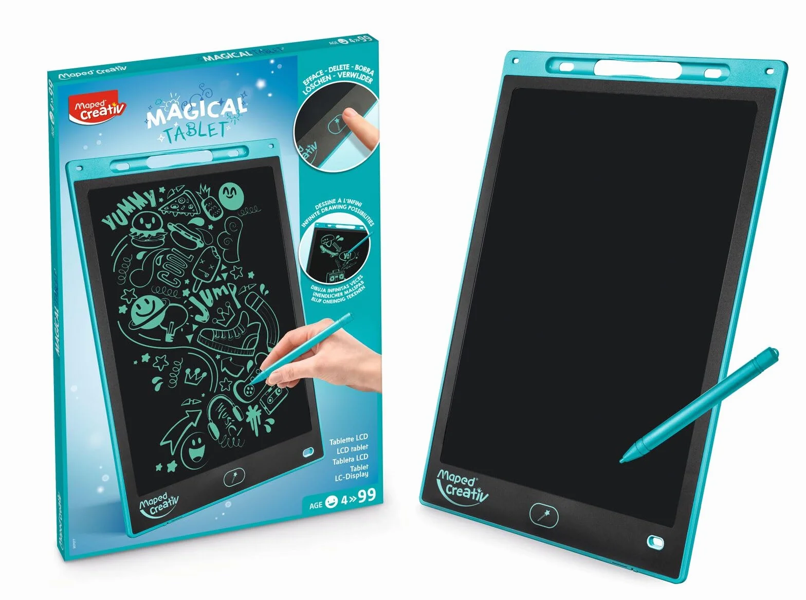 Pizarra Mágica Maxi Maped Tableta LCD 12'' Pizarra Digital para Niños