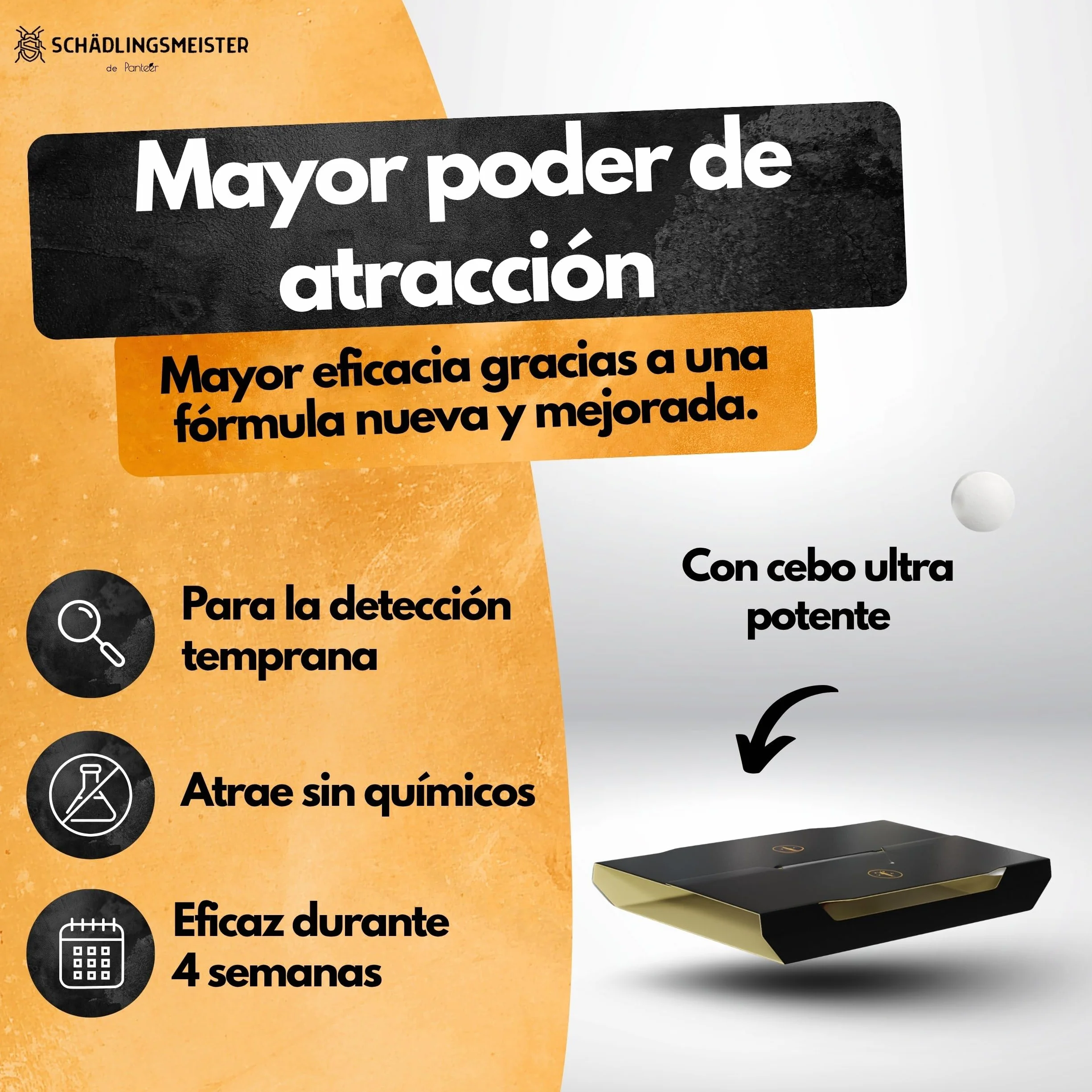 Trampa para chinches – 8 unidades – Con sustancia atrayente – Eficaz hasta 4 semanas – Para determinar la necesidad y controlar la infestación – Sin químicos – Contra Cimex lectularius y C. hemipterus