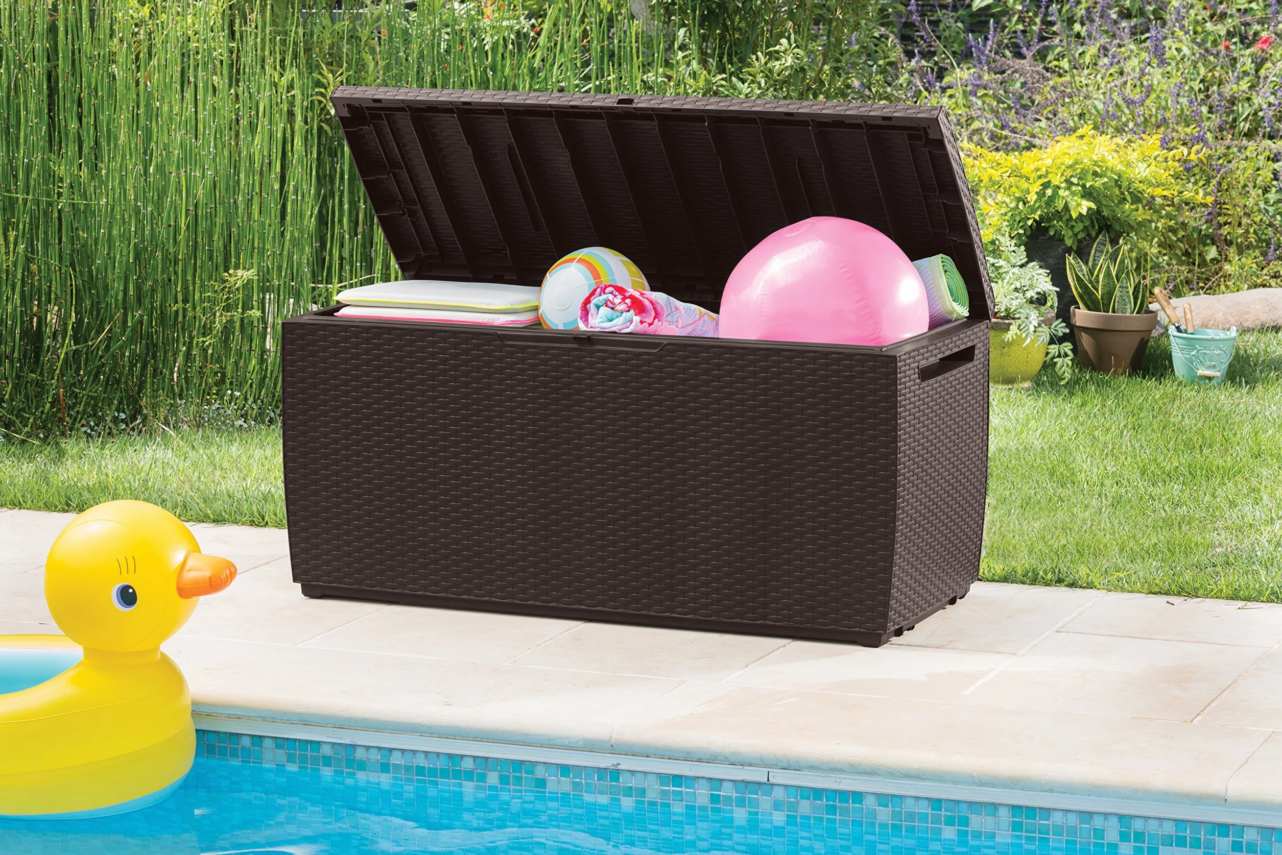 Keter S14647140 Arcón Exterior, Marrón, 53.5 x 123 x 57 cm