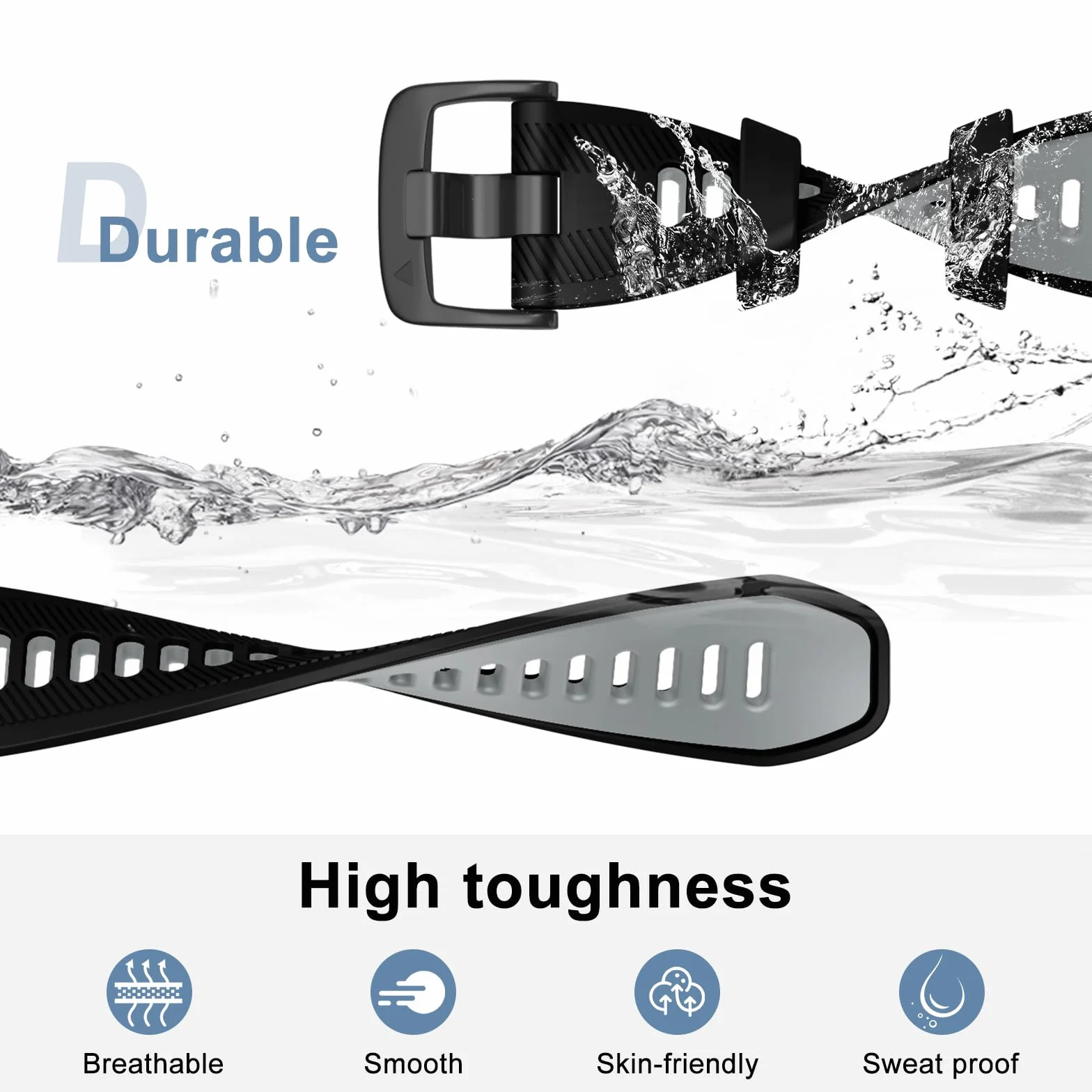 ISABAKE 22mm Correa para Garmin Forerunner 965/955/945/935, Correa de Repuesto de Silicona para Fenix 7/Fenix 6 GPS/Fenix 5 Plus