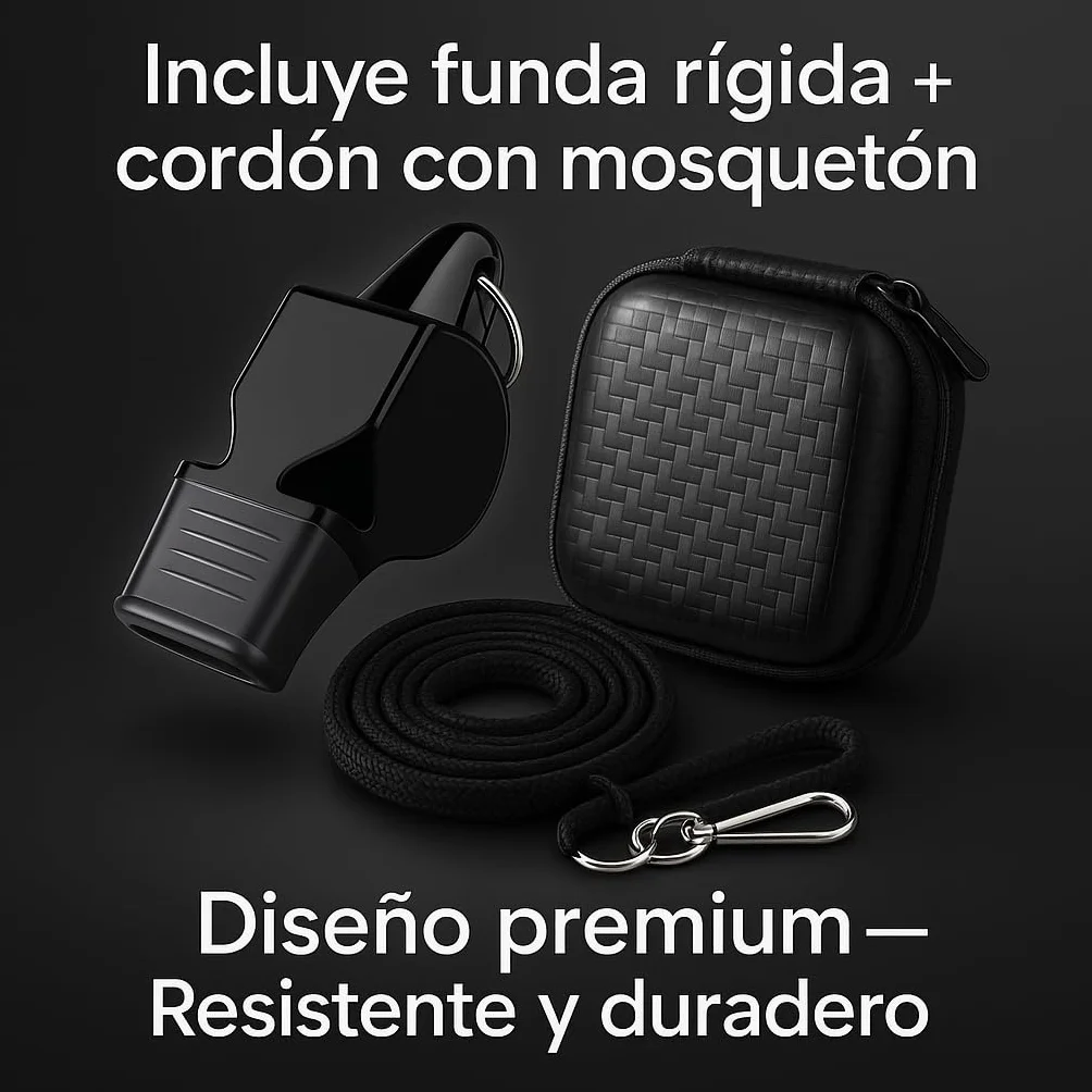 Silbato de Acero Inoxidable con Bola Profesional para Árbitro, Socorrista y Emergencia