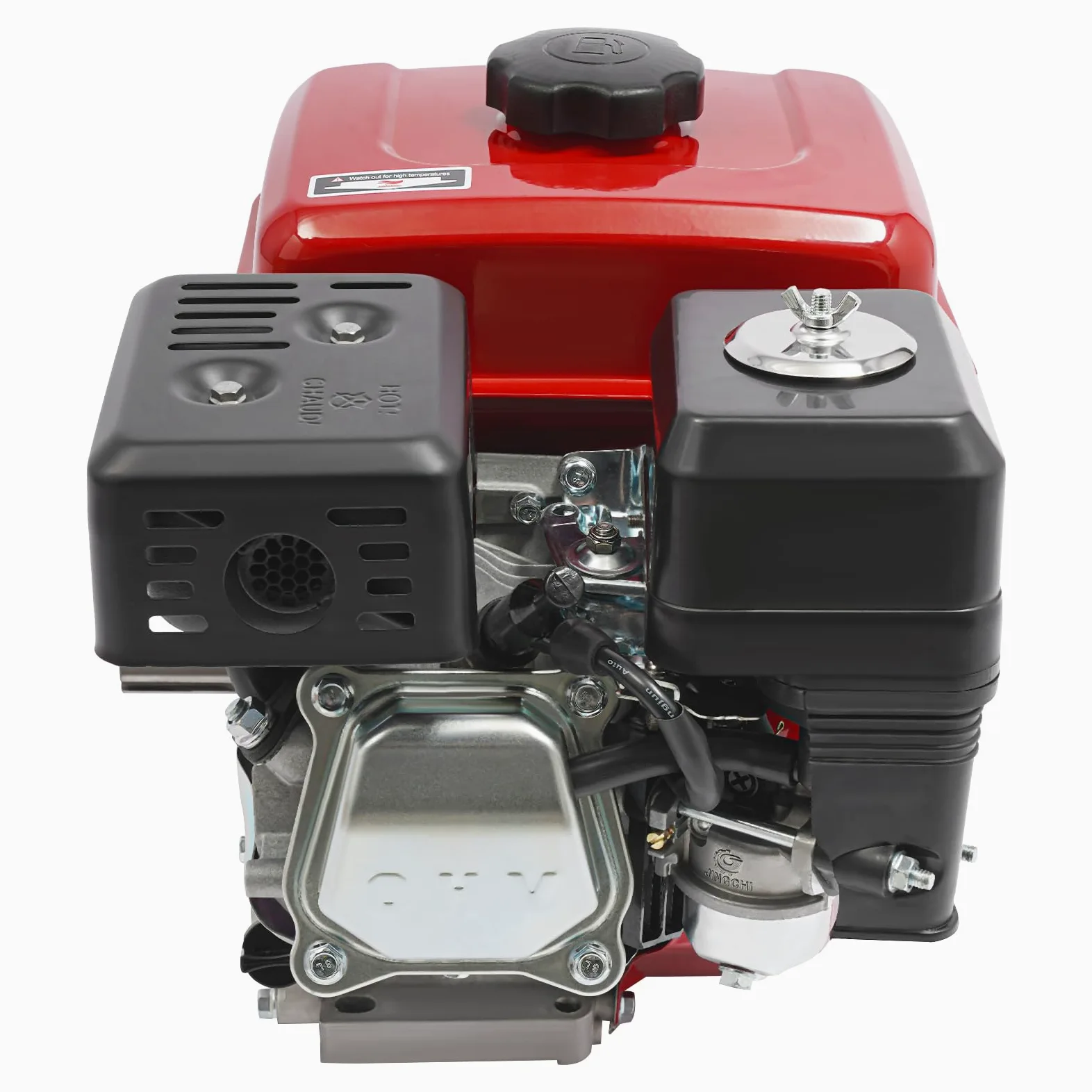Motor de gasolina Go Kartmotor, 7.5 HP 4 tiempos OHV, motor de gasolina 210 cc, 4 kW, motor de accionamiento estacionario 3600 r/min para cortacésped Gokarts limpiador de alta presión