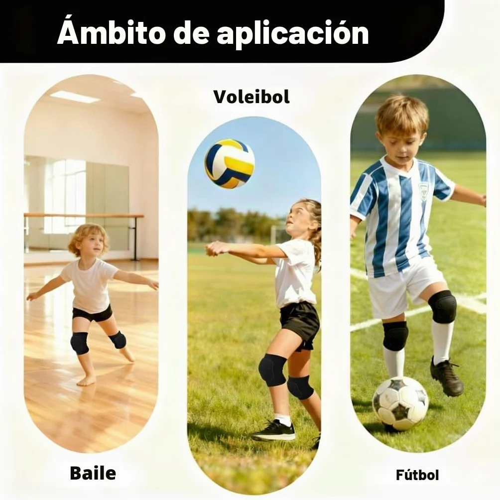 Rodilleras niño futbol balonmano voleibol protectoras suaves talla S