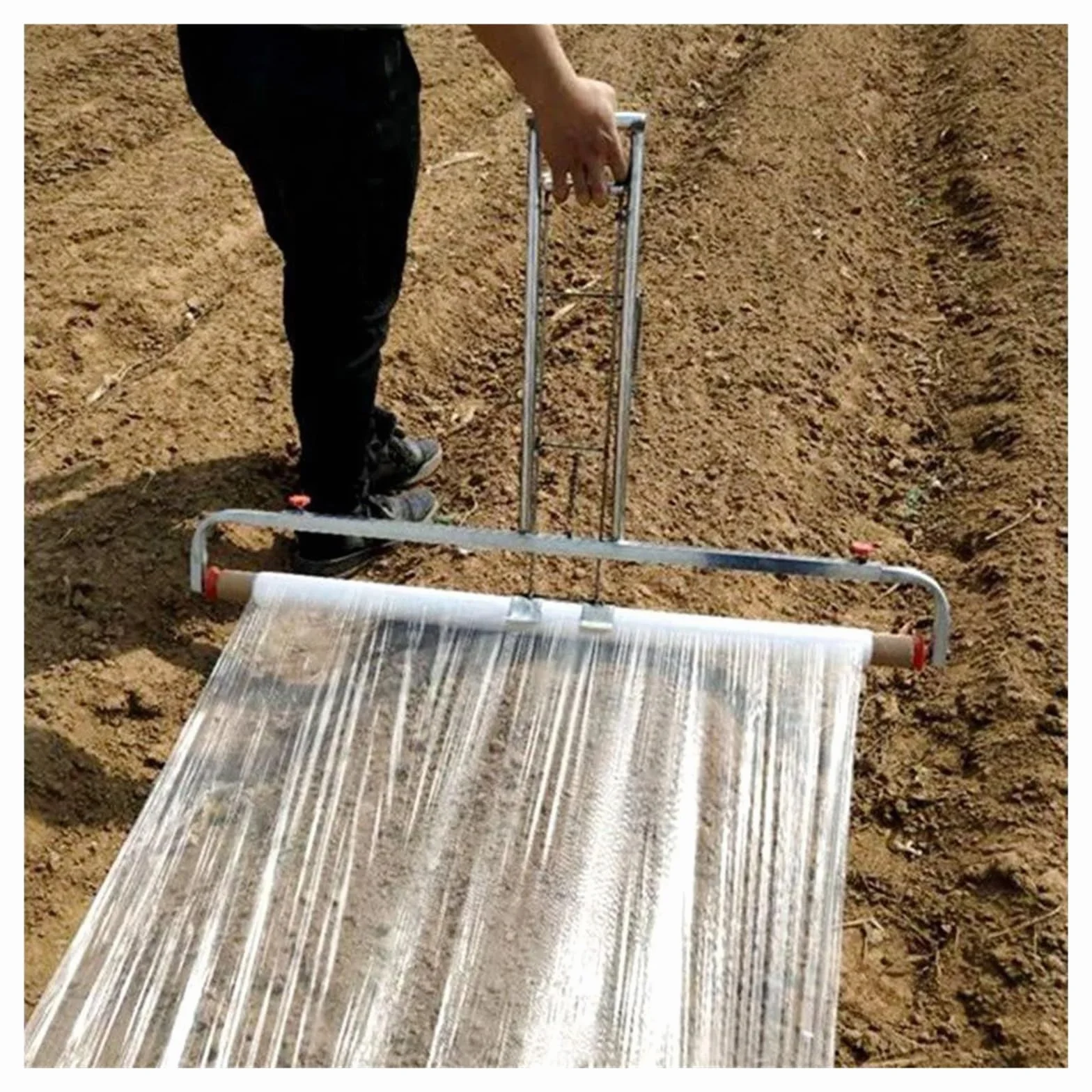 Herramienta manual agrícola de acolchado de vinilo/herramientas de cultivo de jardín con funda de revestimiento de plástico(0.6 to 0.8M)