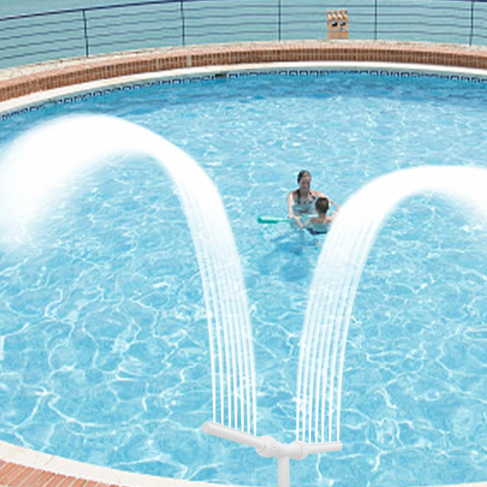 Rociador de fuente para piscina,Fuente rociadora para piscina | Fuente de piscina enterrada,Fuente de piscina duradera sobre el suelo, decoración de piscina para aspersor de jardinería, se adapta a la