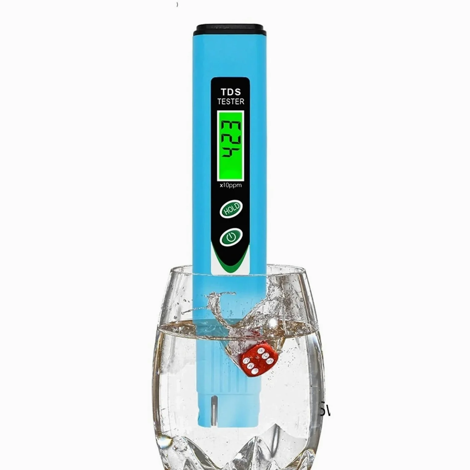 Probador de agua, Medidor digital de temperatura TDS (ppm) 0-9990, analizador calidad del agua bolsillo, bolígrafo for piscinas, acuarios y potable