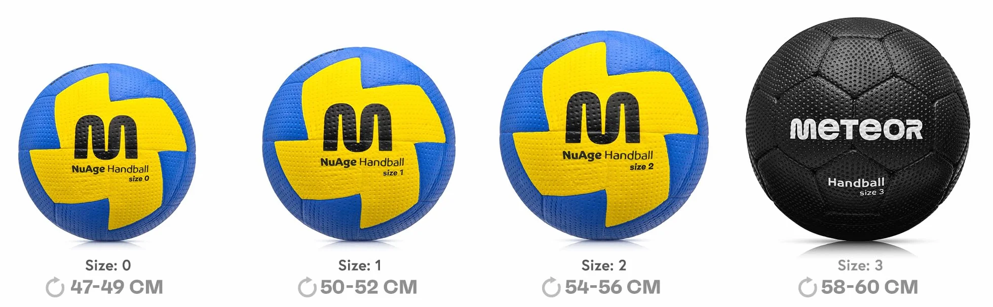 Meteor Nuage Balón de Balonmano para niños, jóvenes y mujeres, Entrenamiento, Superficie Antideslizante