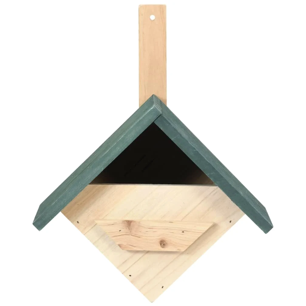 Mangloder - Casetas para pájaros (4 unidades, madera de abeto, 24 x 16 x 30 cm, para jardín, balcón, terraza, resistente a la intemperie, techo verde y nido, para pájaros silvestres y carboneros)