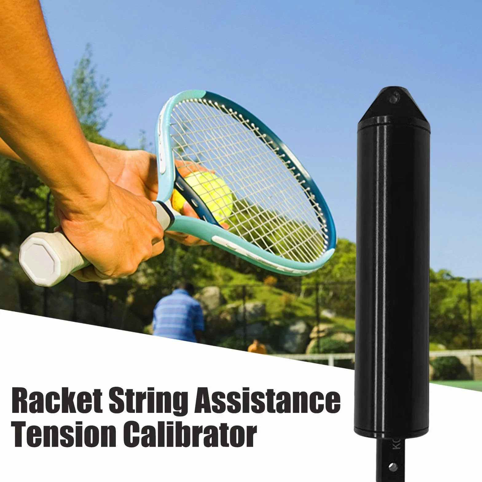 Calibrador de tensión de cuerdas para raquetas de bádminton, tenis y squash