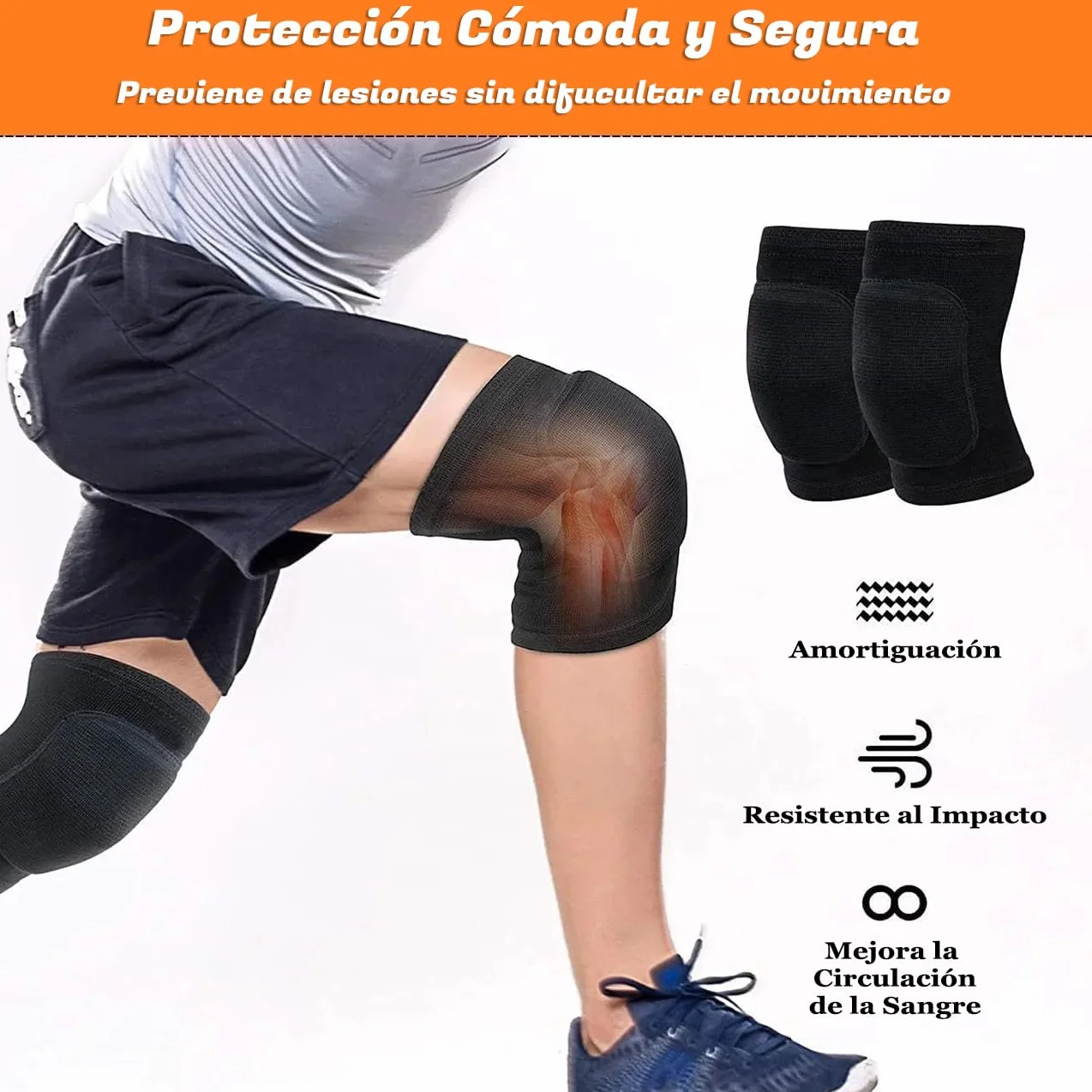 Rodilleras Deportivas Unisex - Protección Premium para Voleibol, Baloncesto y Entrenamiento