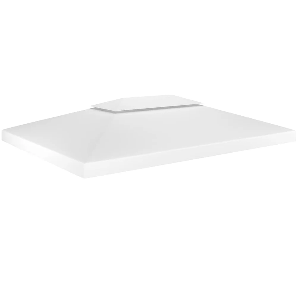 Toldo de cenador 2 niveles 310 g/m² 4x3 m blanco,Casa y jardín,Jardín,Artículos de exterior,Estructuras de exteriores,Accesorios para pabellones y cenadores,Cubiertas para carpas y cenadores-312077