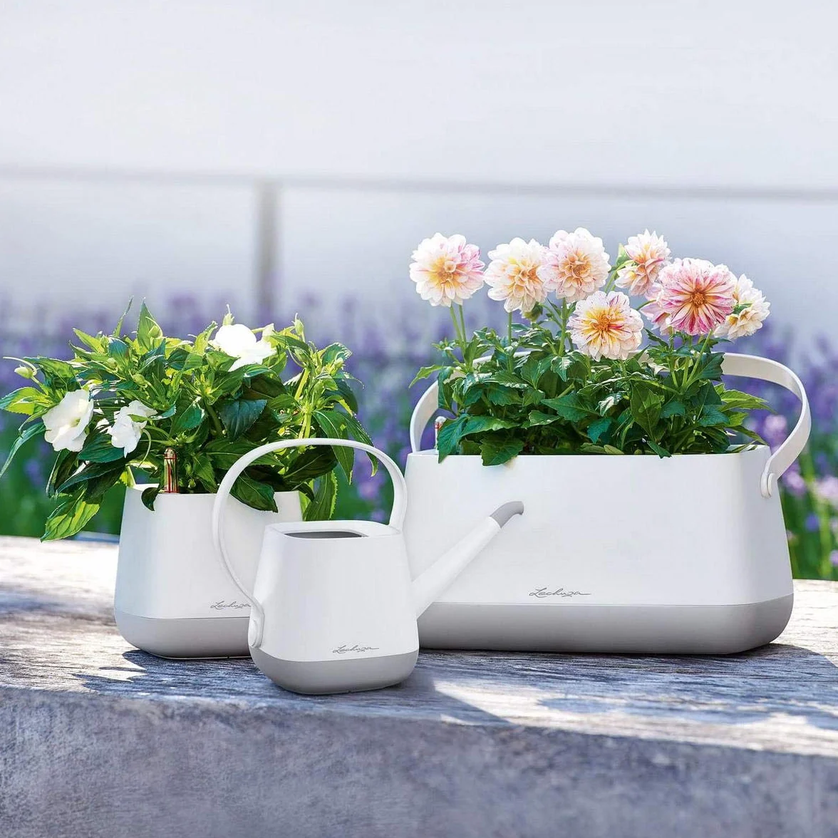 Lechuza 13890 YULA - Regadera (1,7 L), Color Blanco y Rosa
