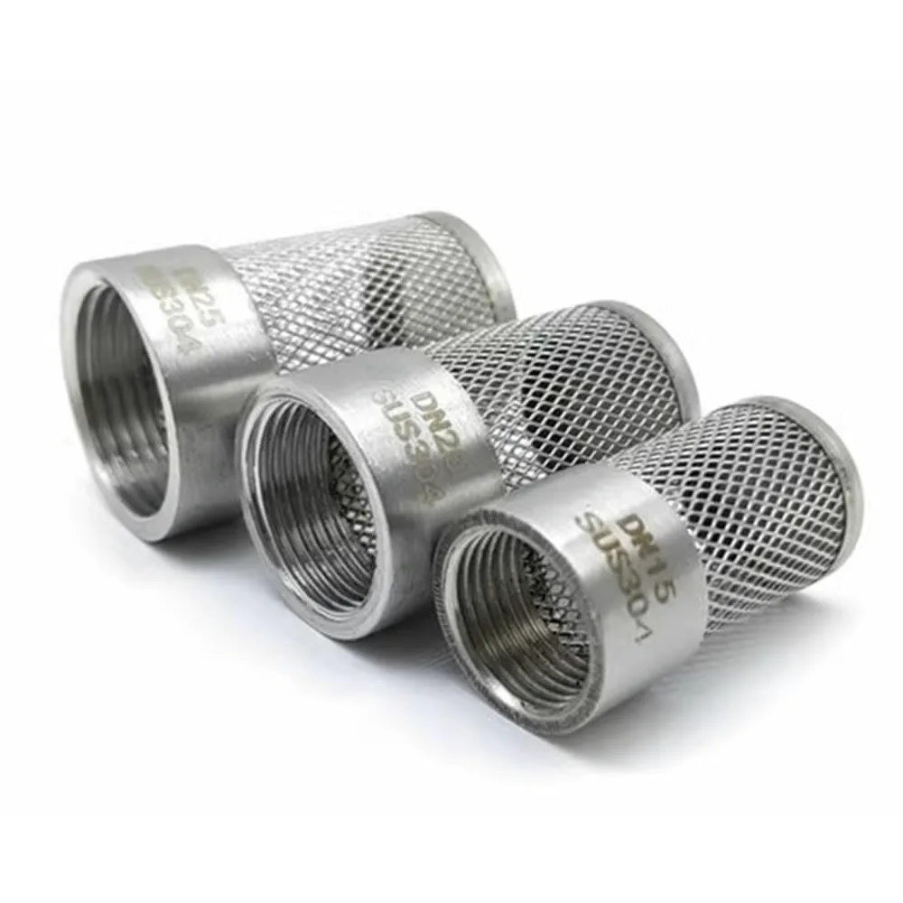 Filtro de manguera de agua de acero inoxidable-pantalla de malla en línea, rosca hembra de 1/2" a 4" for riego de jardines, acuarios, 1 unidad
