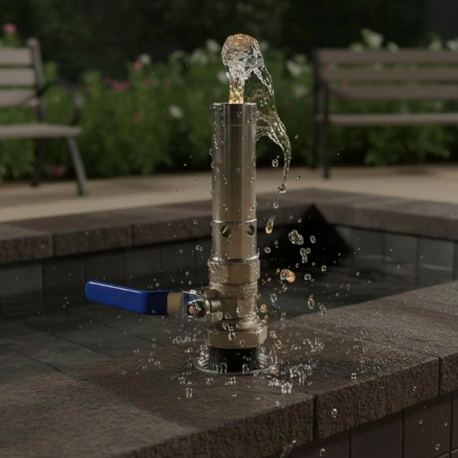 Qianly Boquilla de Fuente de Latón Compatible con Luz LED Boquilla de Fuente de Burbujas Resistente a la Corrosión para Paisajistas, Aficionados Al Bricolaje, Válvula Ppr Copr 1IN