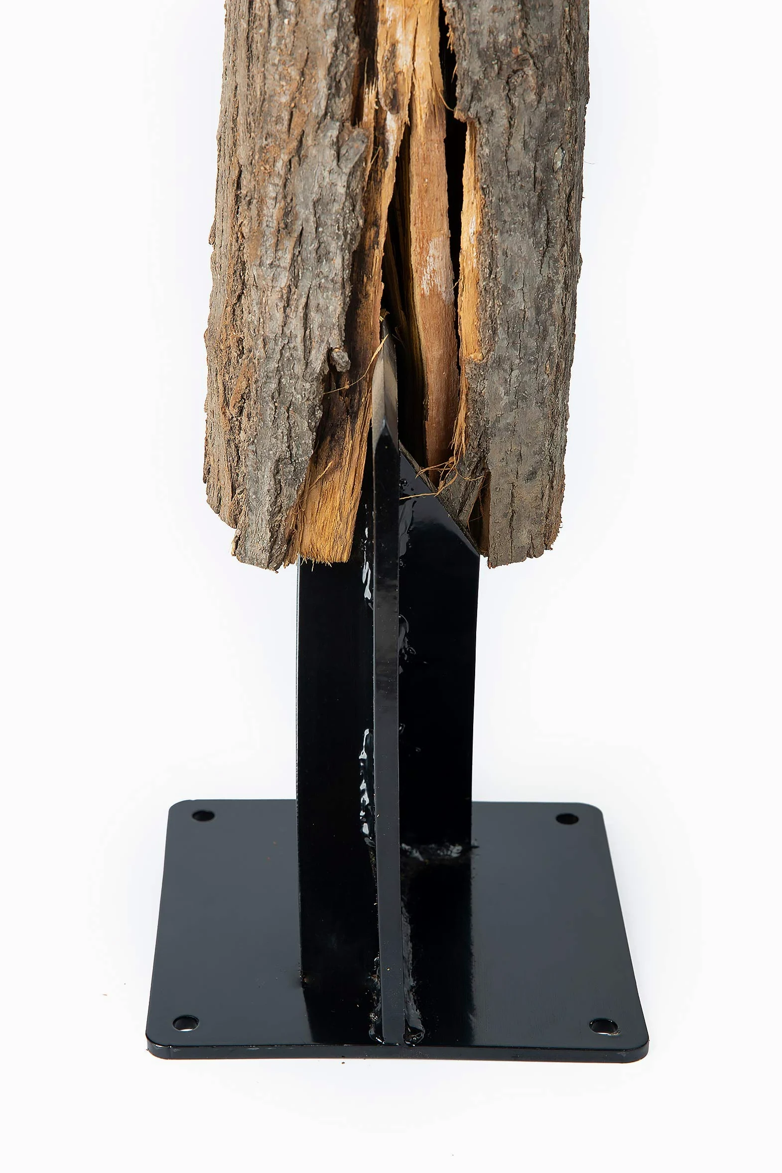 Cortadora de leña de Acero Estructural, cuña manual, para estufas y chimeneas, Negro