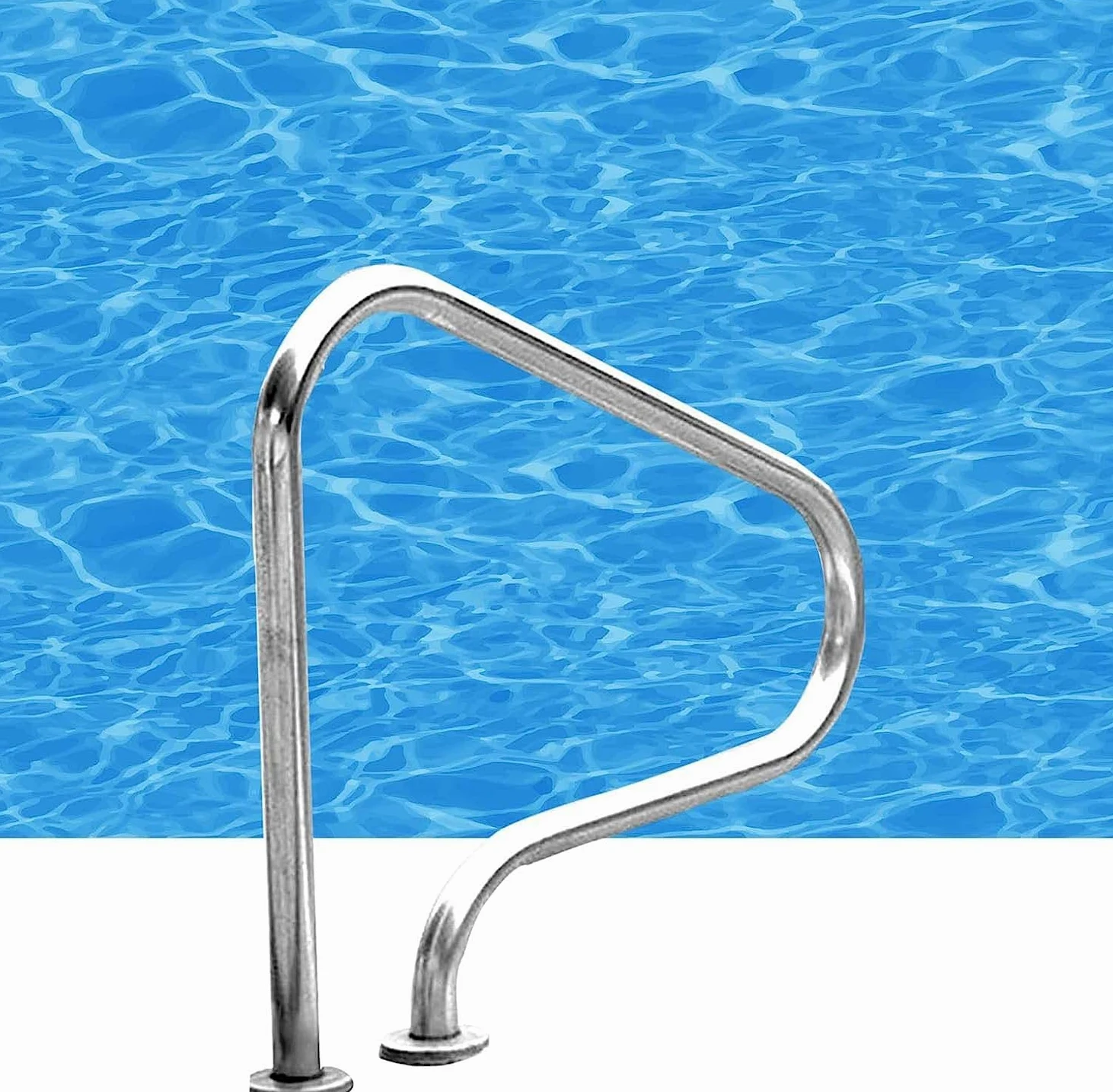 Barandilla de Piscina, pasamanos de Acero Inoxidable 316 de Primera Calidad, Apto para Piscinas Interiores y Exteriores, 0,15 cm de Grosor, Color Plata.