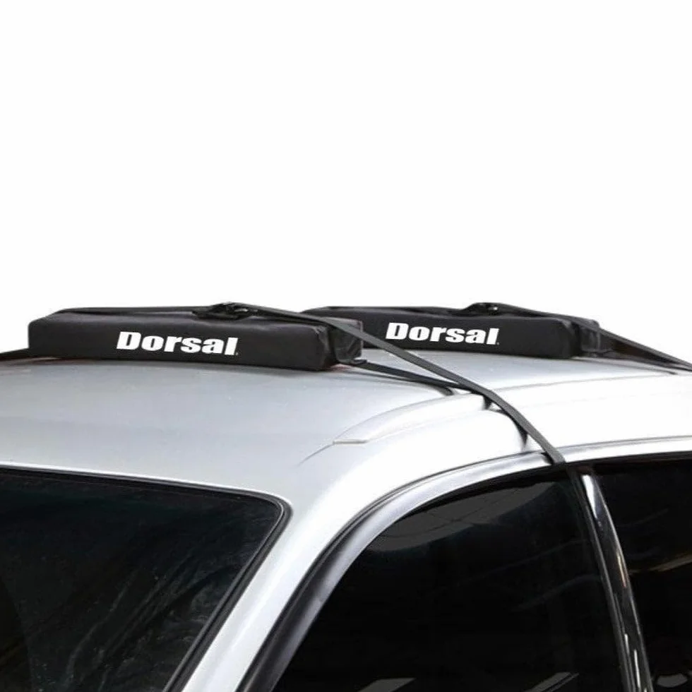 Dorsal Universal Soft Roof Racks with Tie Down Straps for Surfboards Kayak Canoe 20" Black