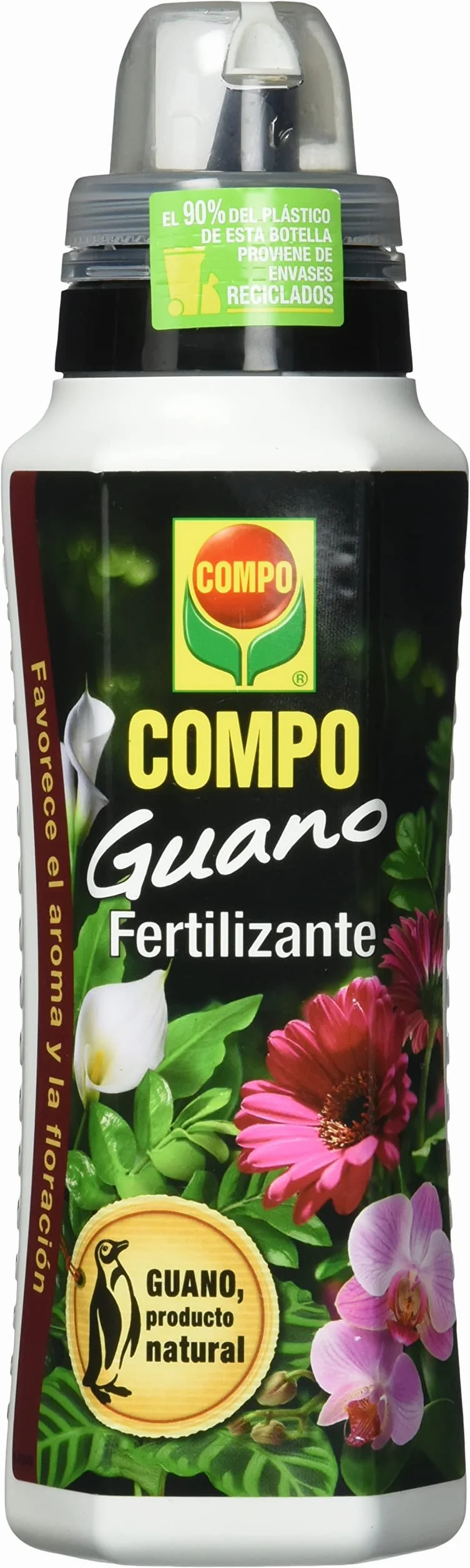 COMPO Fertilizante con guano para plantas de interior, balcón y terraza, Fertilizante líquido, 500 ml