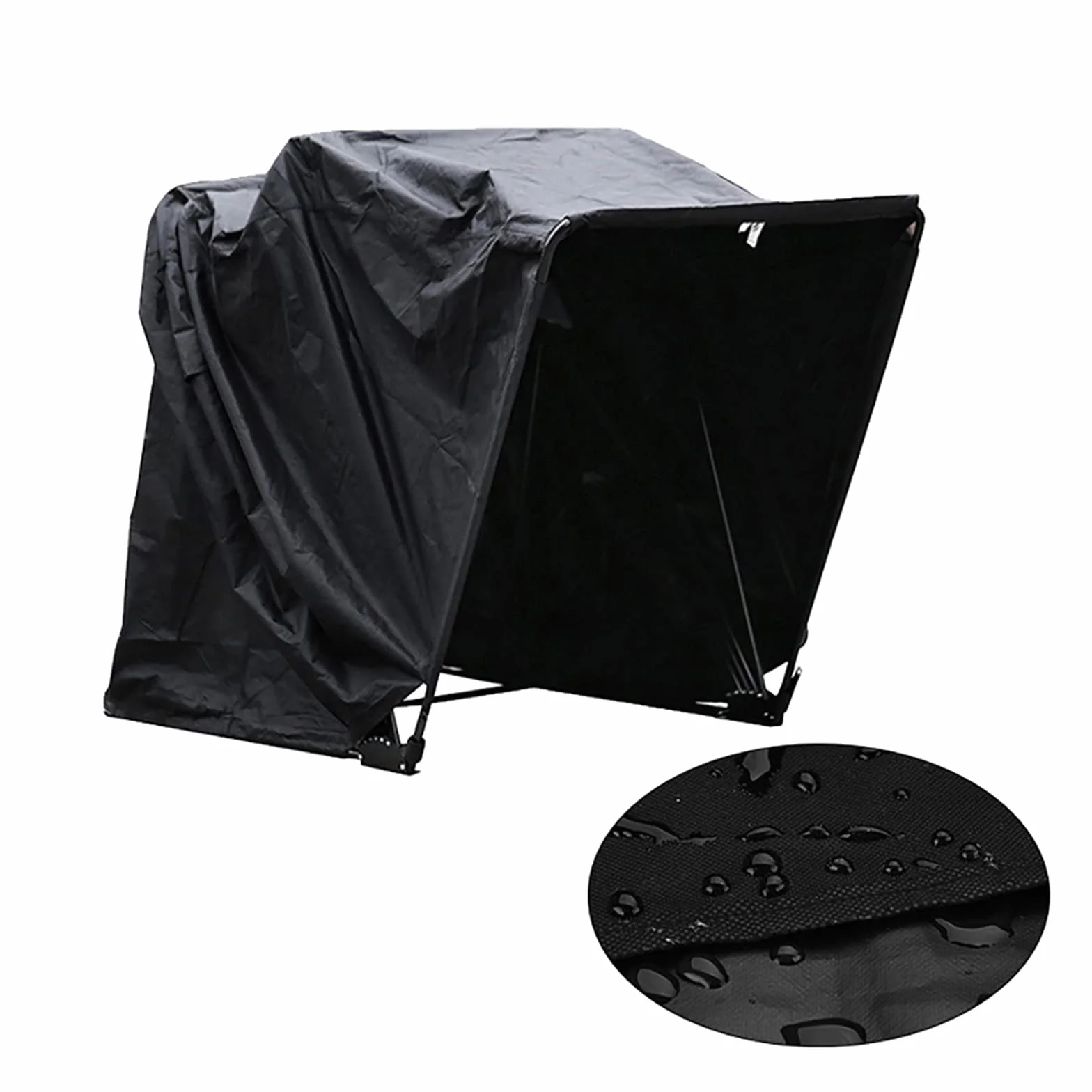 Garaje de moto resistente a los rayos UV e impermeable, 270 x 105 x 155 cm, tienda plegable para moto y scooter, garaje universal ventilado con marco de acero y bolsa de transporte
