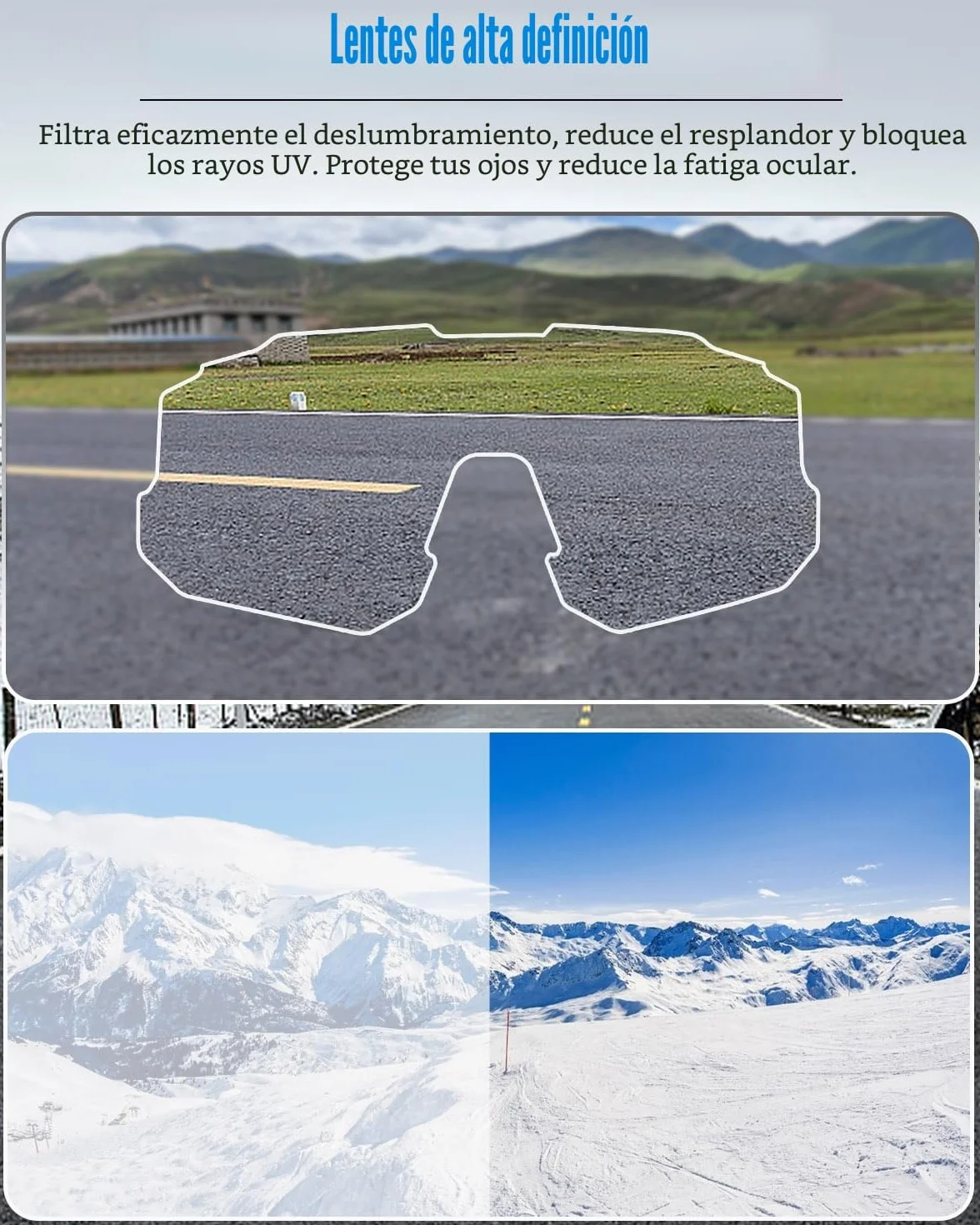 Gafas polarizadas para bicicleta UV400 protección ciclismo motociclismo correr esquí