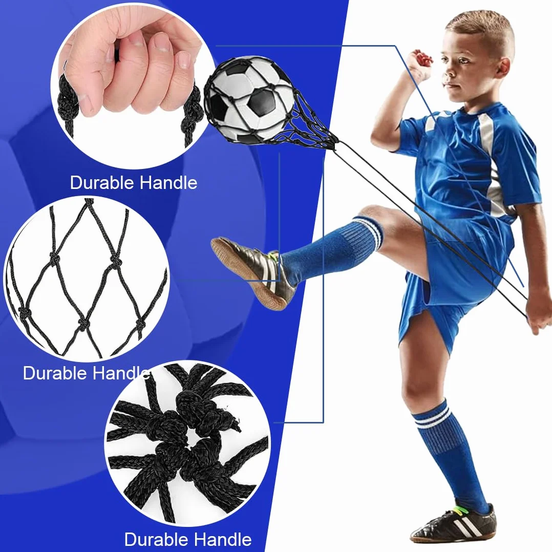 SGERUFZ Fußball Kick Trainer Neto, Neto de Bolsa de Balón Solo Soccer Kick Práctica Ayuda de Entrenamiento Neto de Retorno de Entrenamiento para Niños Jóvenes Adultos Ejercicios de Patada